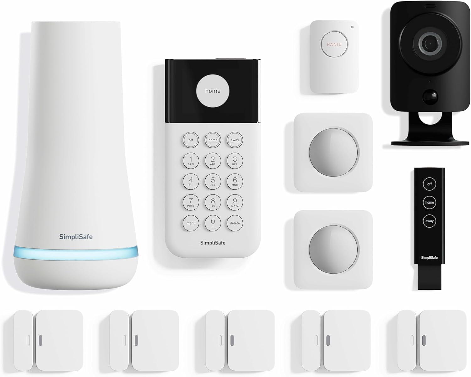 SimpliSafe 12-Piece Wireless Home Security vs. 24/7 Monitoring - No Contract, HD Camera Tested