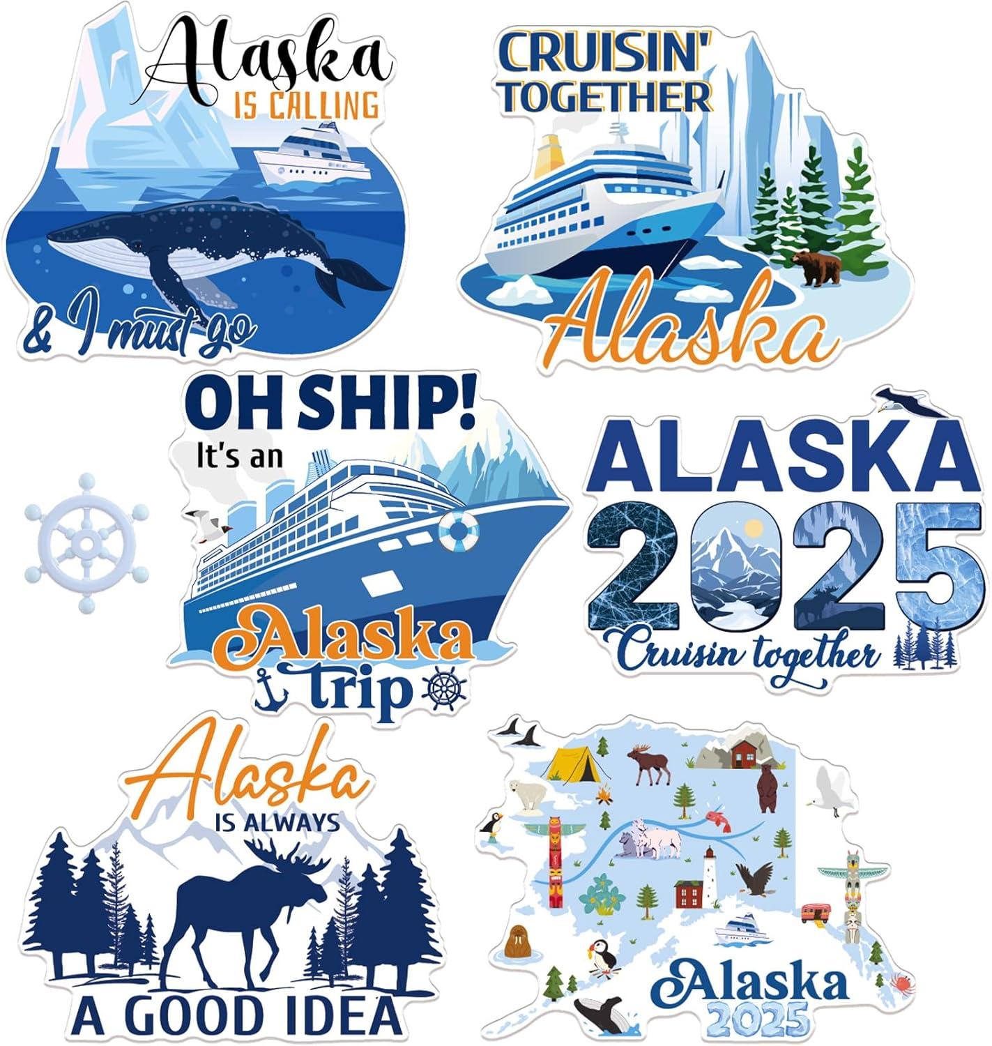 2025 Alaska Cruise Door Decorations Versus 6PCS Tested for Carnival Stateroom Fun