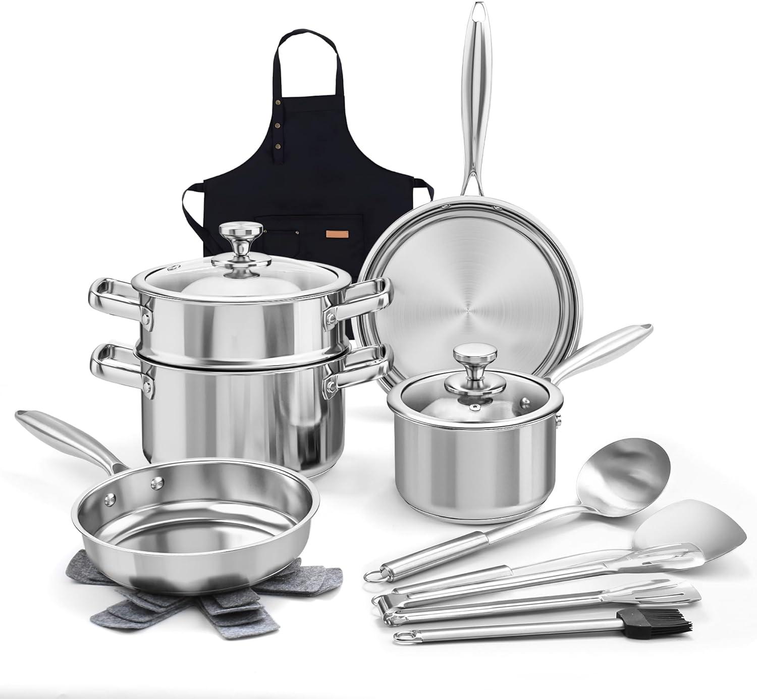 Showdown: HexClad Hybrid vs SENSARTE Ceramic Cookware Sets - Surprising Eco-Friendly Versatility