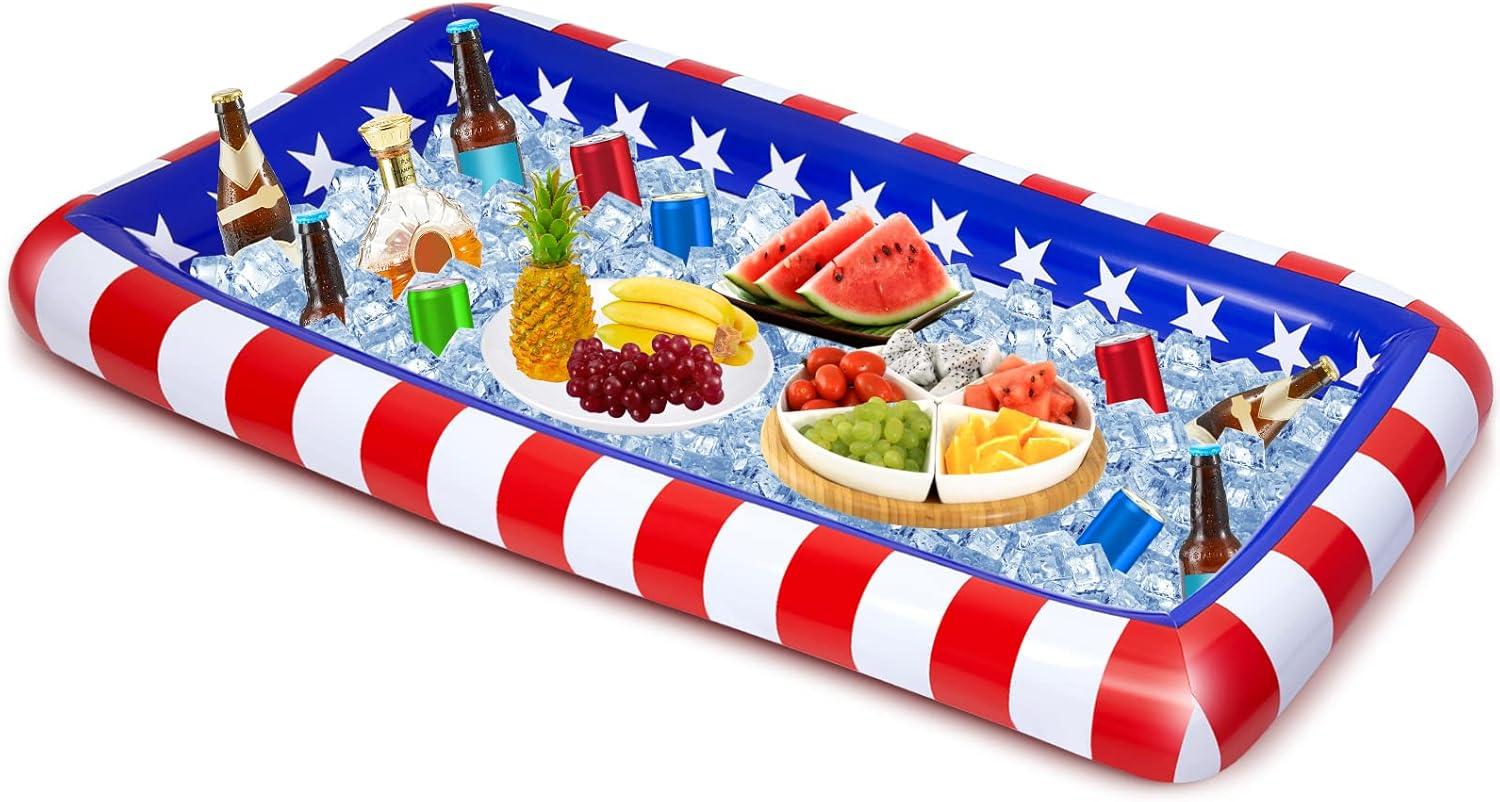 Patriotic Ice Serving Bars Showdown: Tested for Floating, Buffet, & Hot Tub Use
