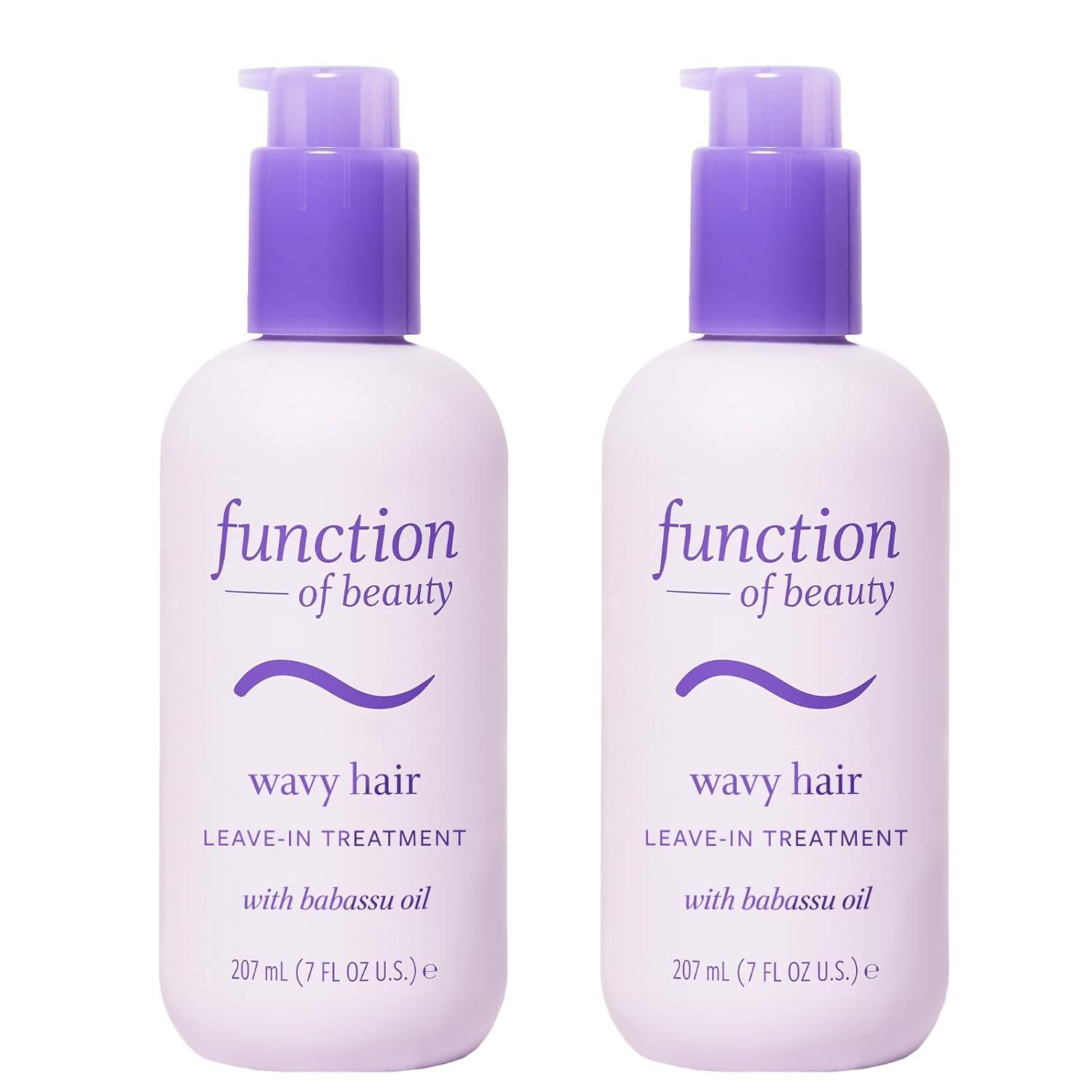 FUNCTION OF BEAUTY Leave-In Conditioner: Surprising Shine + Wave Definition, Sulfate-Free Tested for Wavy Hair, Customizable?