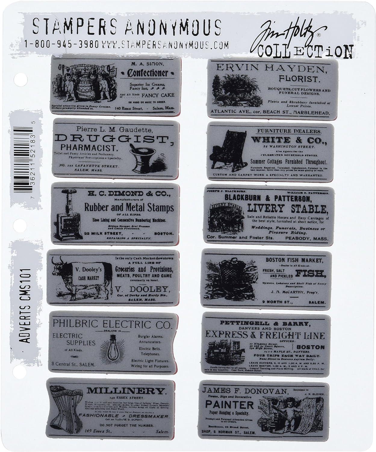 Showdown: Stampers Anonymous 7"X8.5" Adverts vs Tim Holtz's Cling Stamps - Tested in Crafters' Workflows?