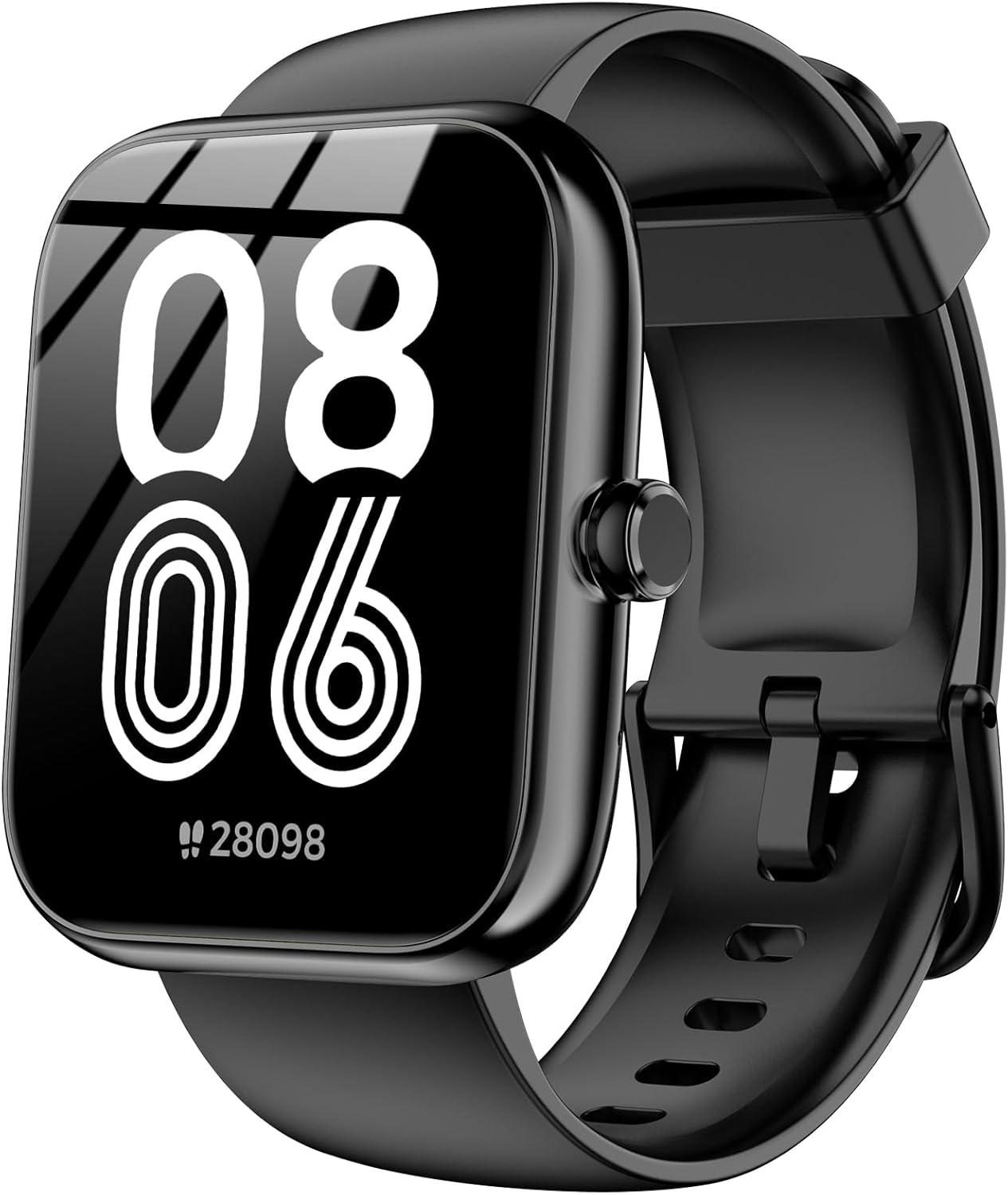 Smart Watch Showdown: Surprising Alexa, HD Screen, Waterproof Fitness, & 24/7 HR Monitor (Black)
