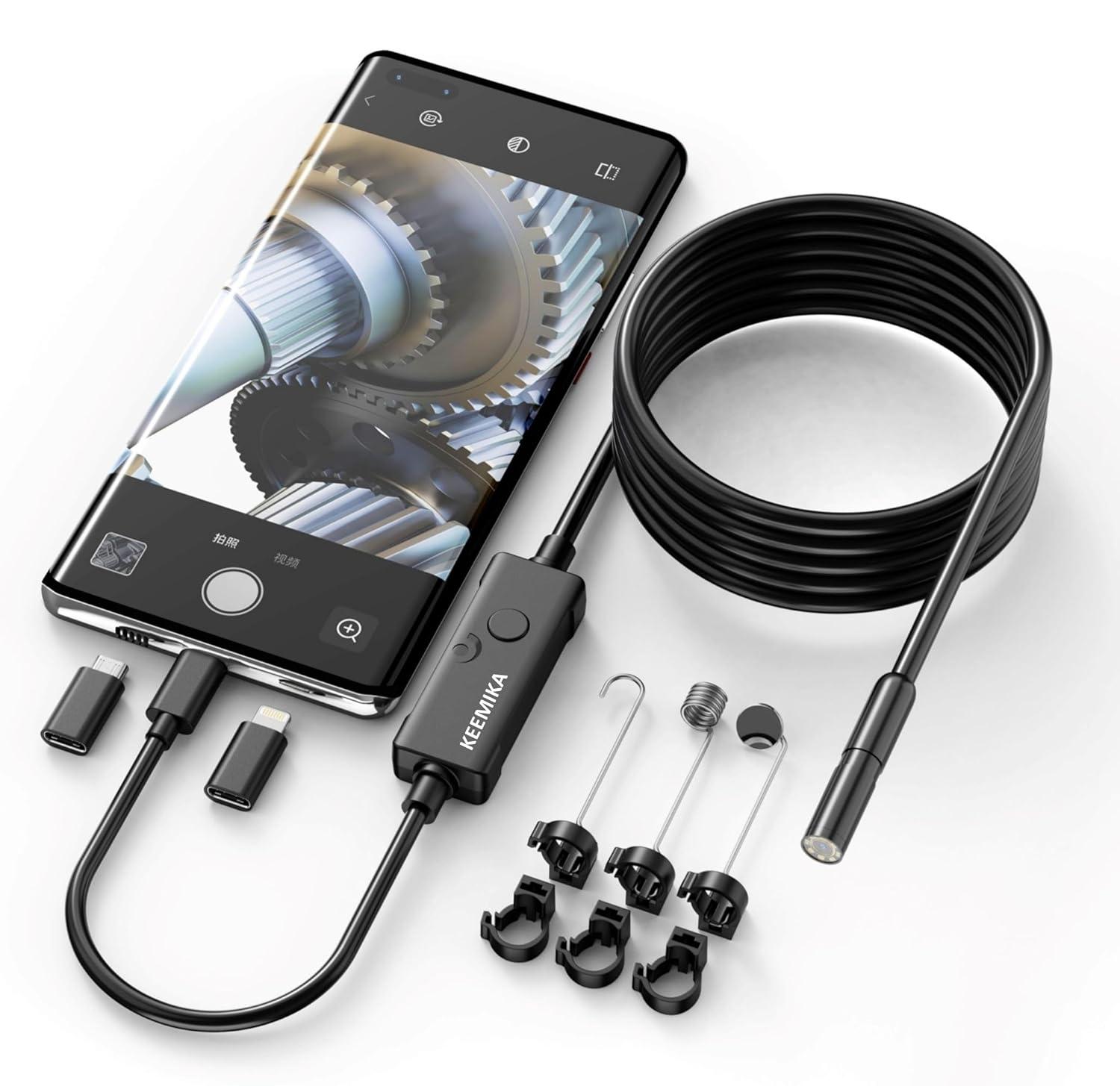 KEEMIKA Endoscope Showdown: 1920P HD, 8 LEDs, & USB-C Tested
