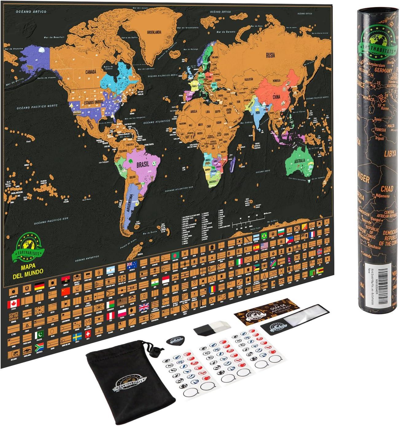Scratch Off World Map vs. Standard Map: Tracks Your Travels... Tested for Travelers!