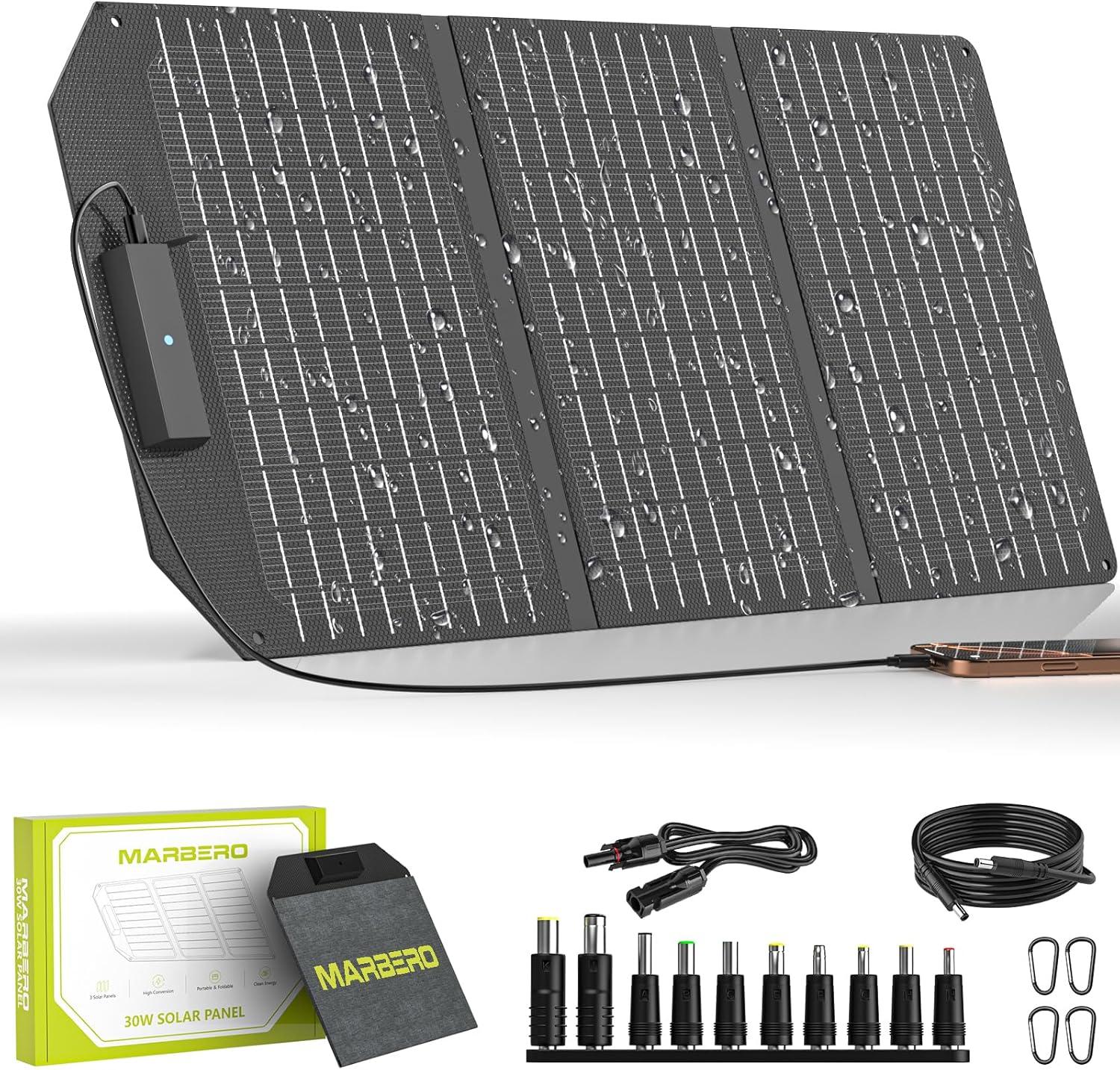 Marbero 30W Solar Charger: High Efficiency, Cloud-Ready & Waterproof Tested