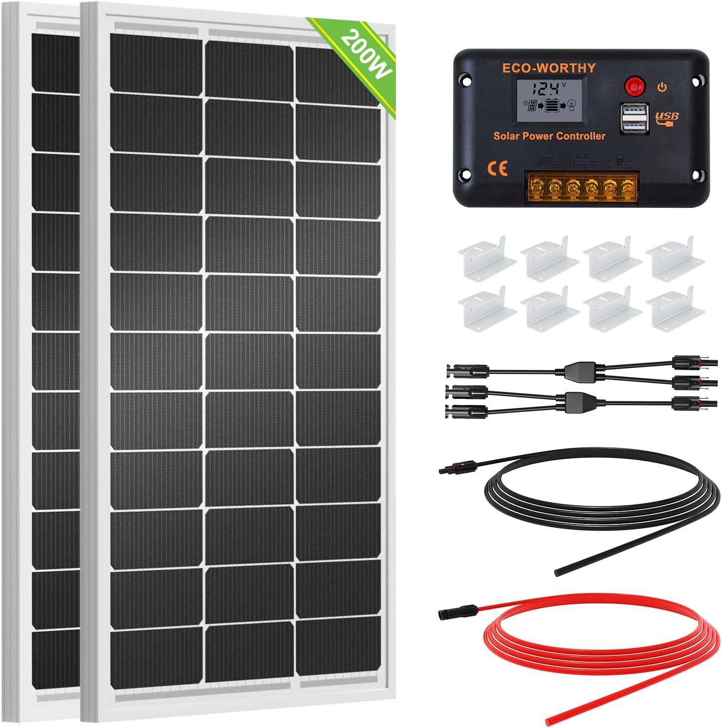 ECO-WORTHY Solar Kit: High Efficiency & 30A PWM Tested for Off-Grid Living