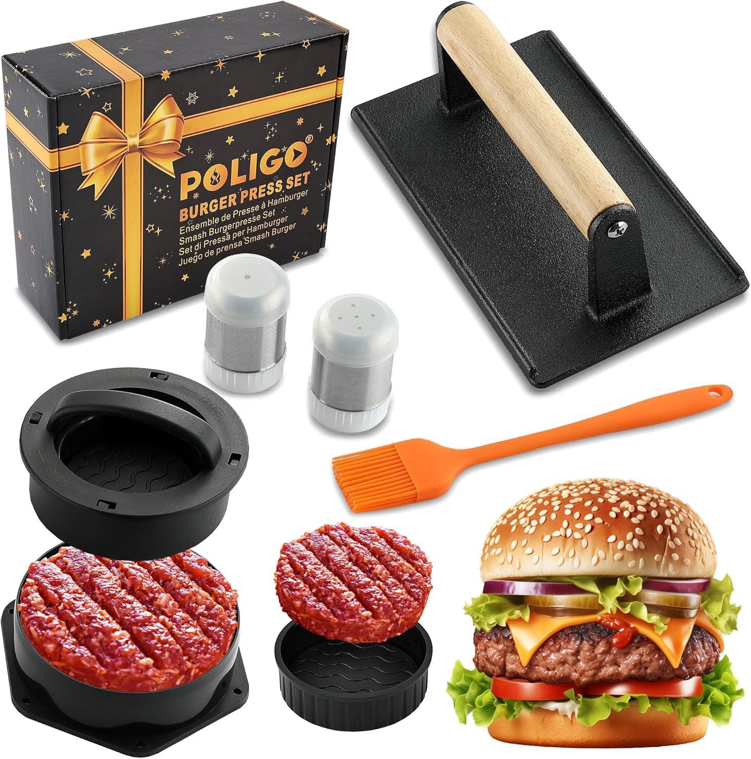 Surprising Fat-Slammer: 8-Inch Burger Press Boosts Flavor-Skillet Fit!