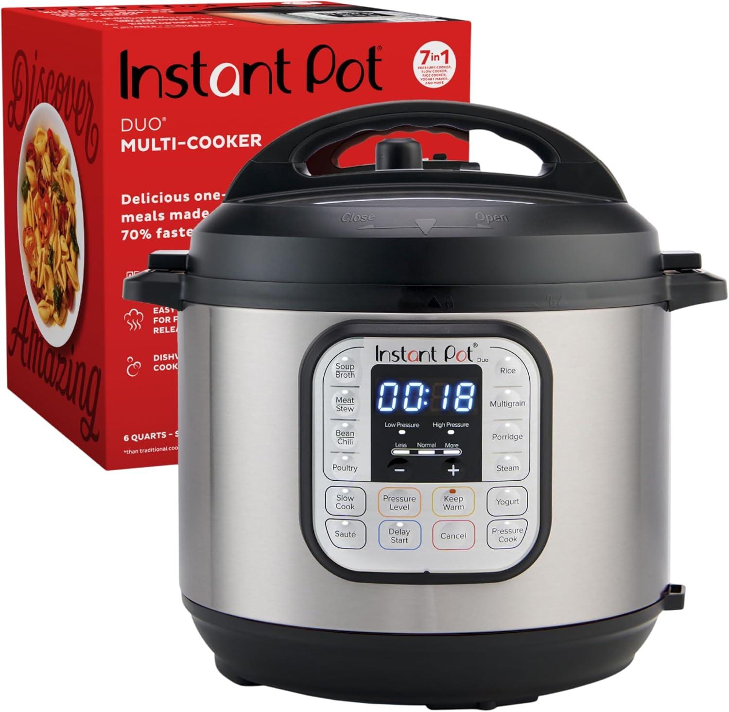 Instant Pot 7-in-1 Showdown: Steam, Sauté, Yogurt & Sterilize-App Tested, 6 Qt & Stainless Steel!