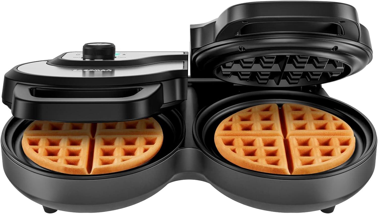 Chefman Double Waffle Maker: Surprising Mess-Free Moat vs. 7 Shade Temp Control - Keto Tested for Speed