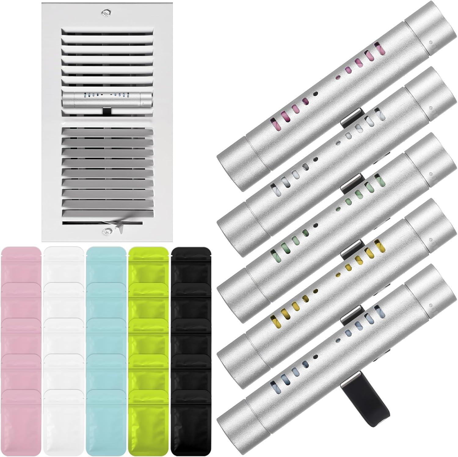 Versus Traditional HVAC: 25 Pcs Passive Diffuser with Adjustable Vent Clips (Easier Placement)
