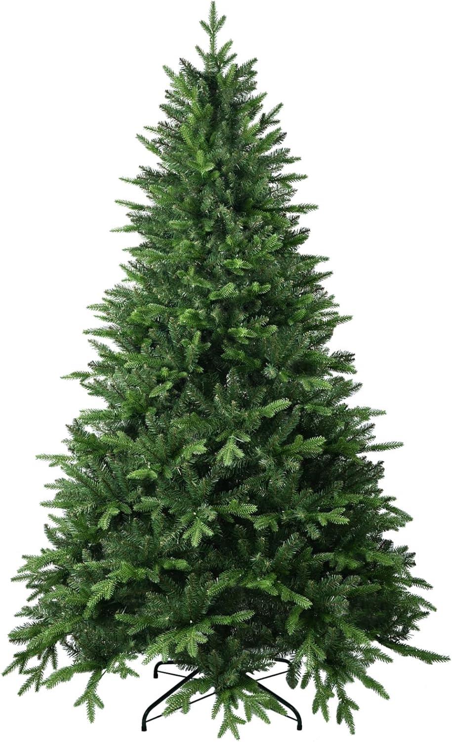 Surprising Versus: 5FT Tree with 1020 PE&PVC Branch Tips vs. Foldable Base Hinged Spruce (Storage Savvy?)