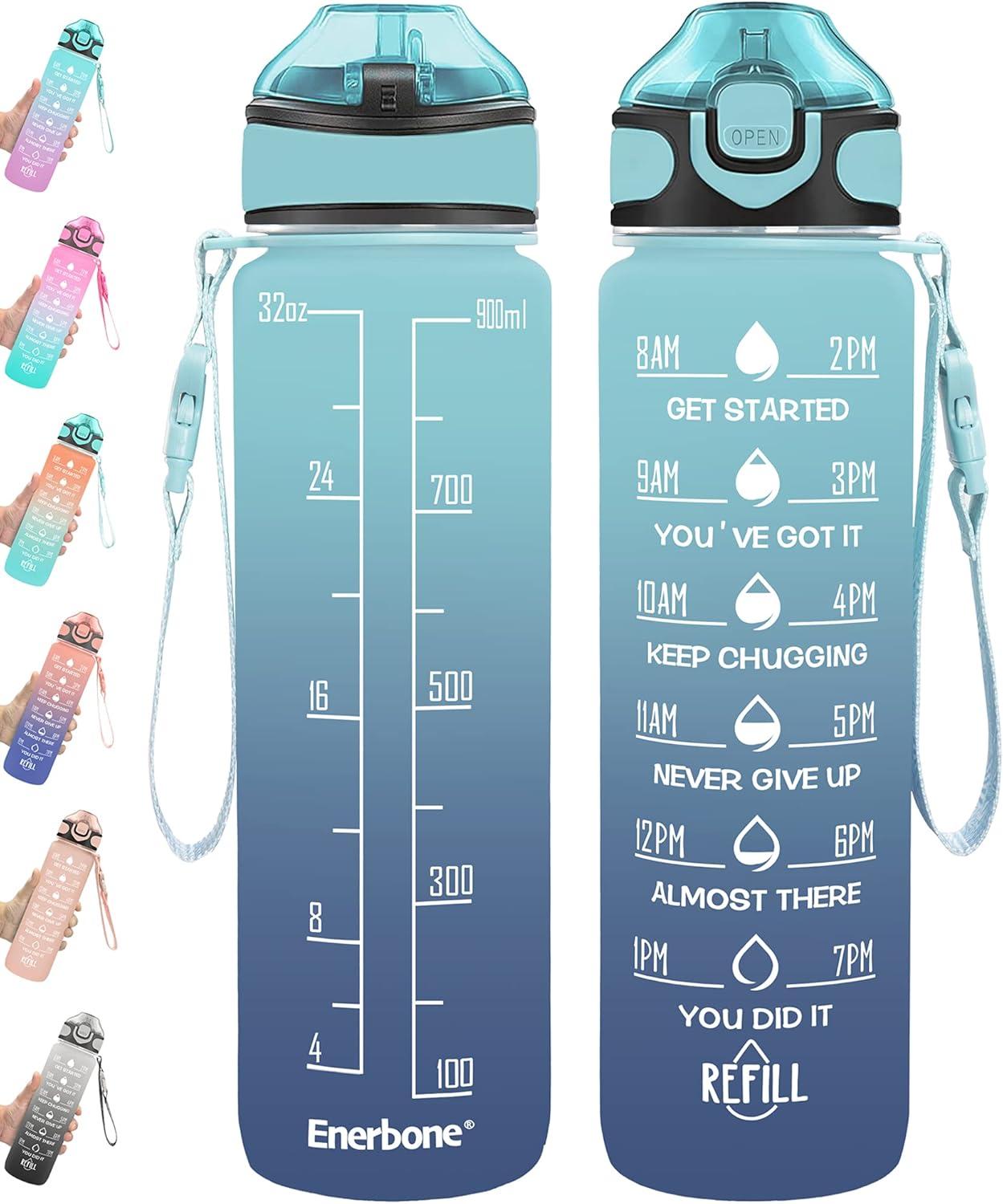 Enerbone 32oz Water Bottle Showdown: Times to Drink & Leakproof vs Generic Ones