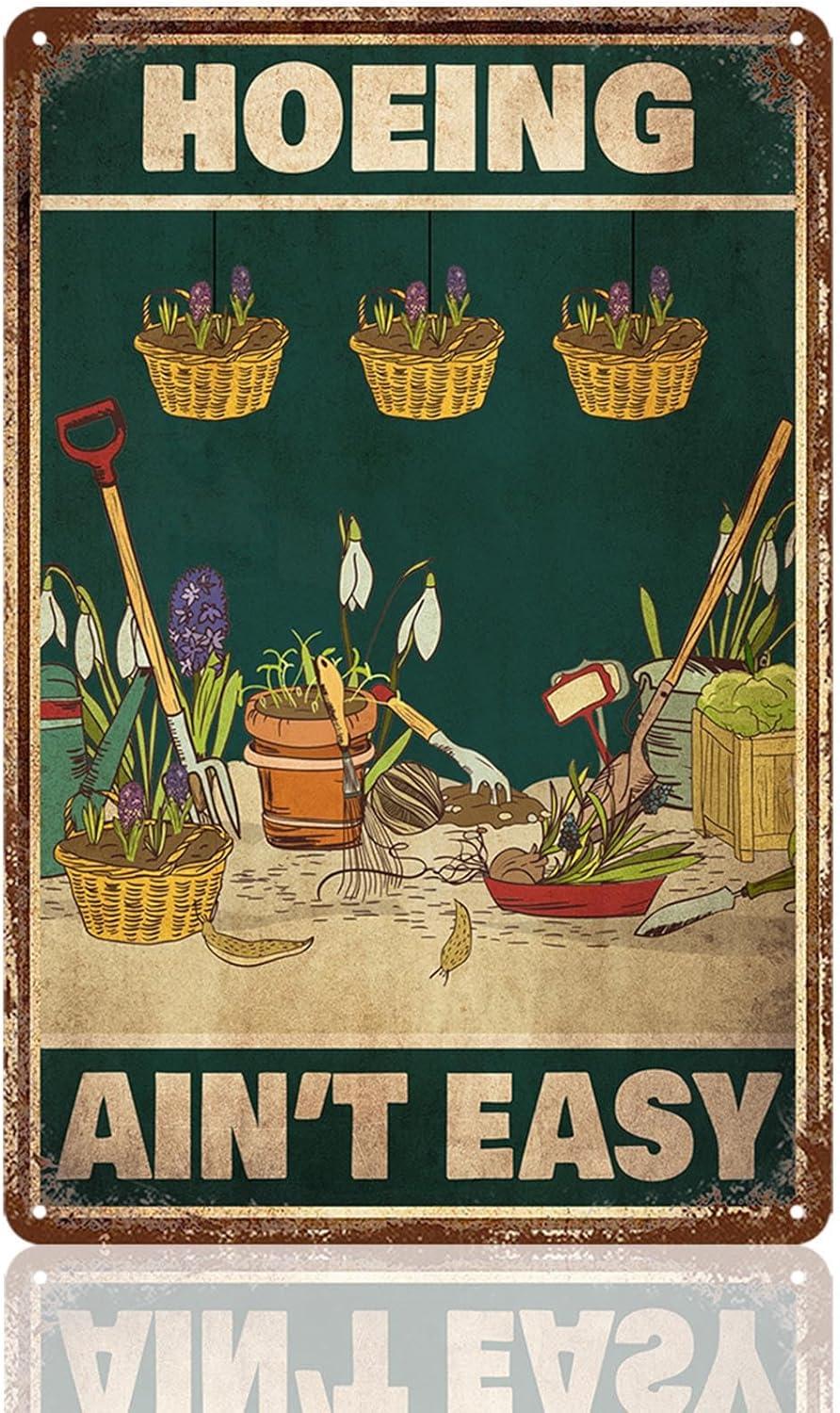 Surprising Garden Decor Showdown: Funny Tin Sign, 8x12 Inch, Witty Hashtag... (flowers or farts?)