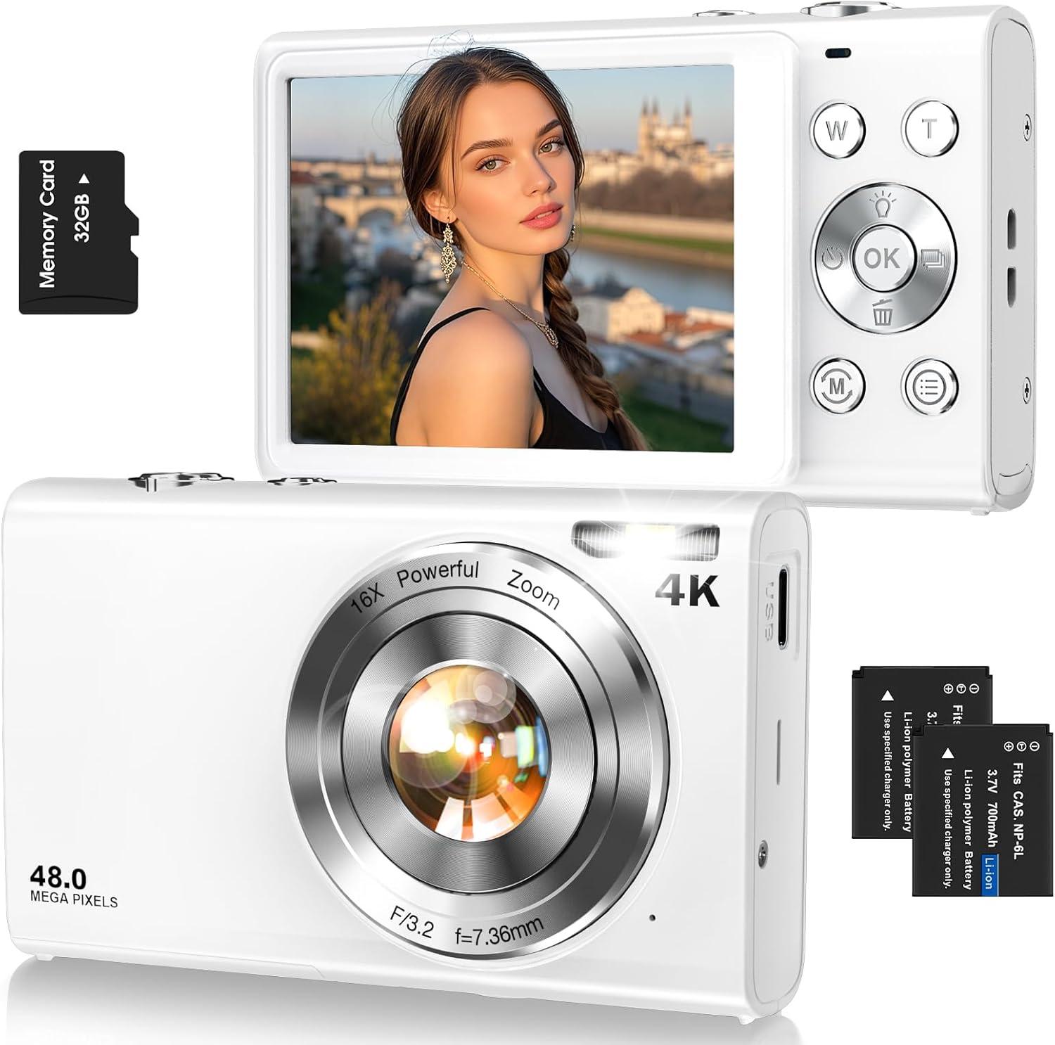 4K Vlog (32GB) vs 48MP (16X Zoom): Digital Camera Showdown for 2024?