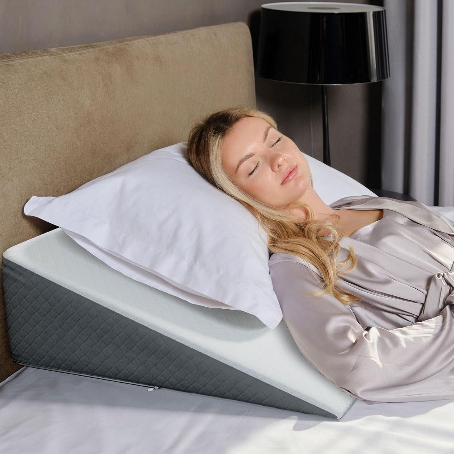 Tested: Kolbs Bed Wedge Pillow - Sleep Apnea, Reflux, Back Pain Relief + Memory Foam, Washable Cover, Sitting Comfort