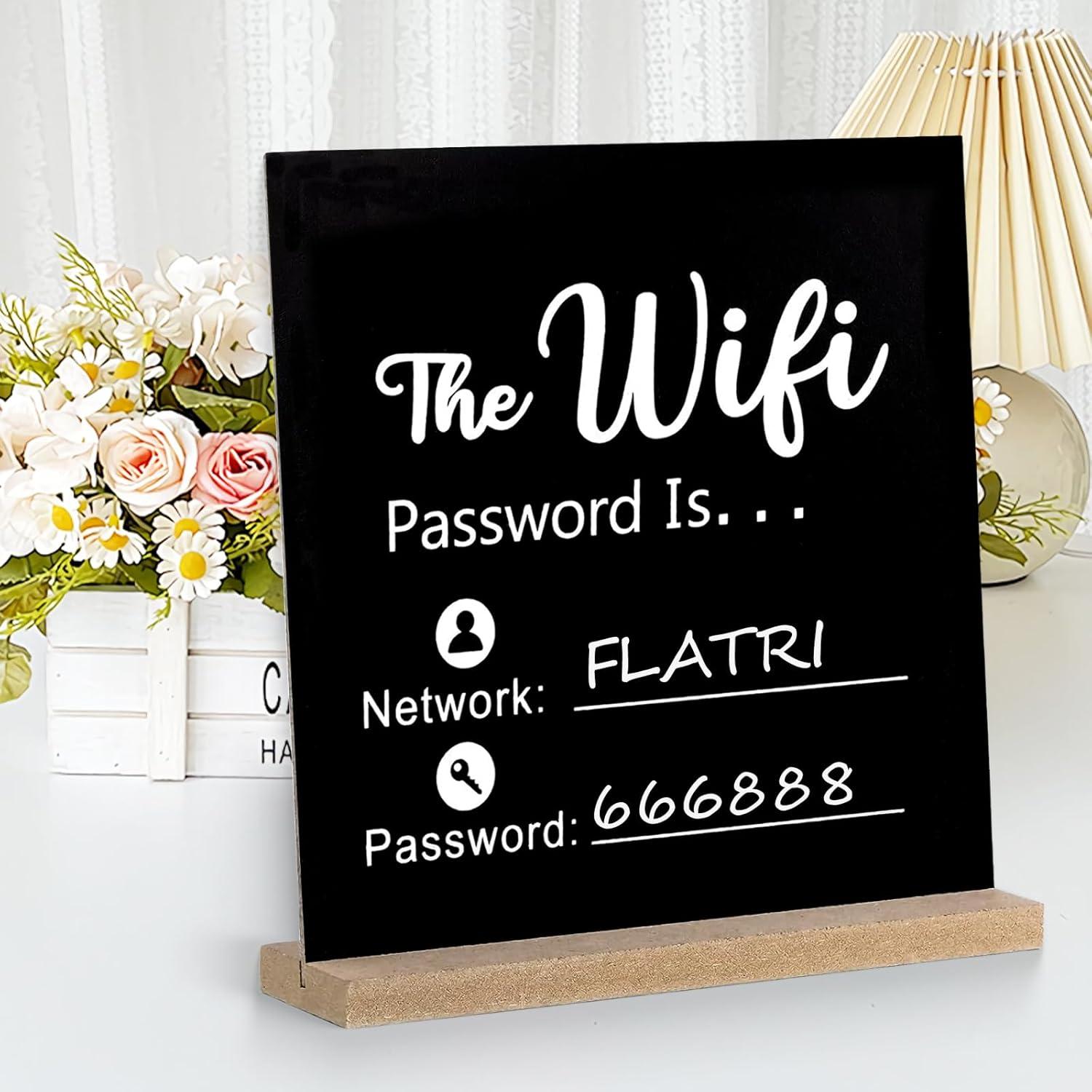 Wooden Wifi Sign: Chalkboard Writing... Versus Home Essentials