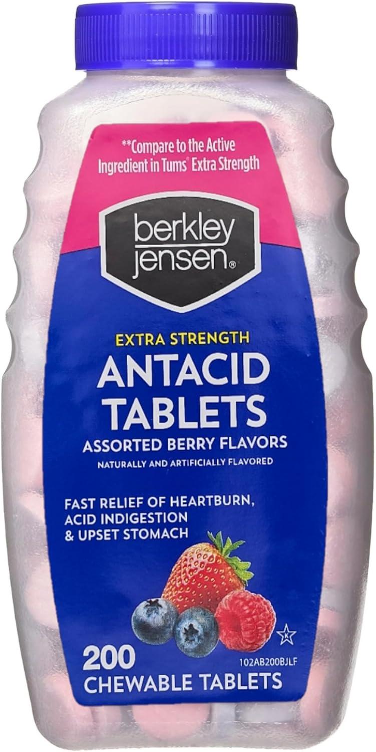 Berkley Jensen Antacid Showdown: 750mg Strength, Berry Flavor for Heartburn Relief?