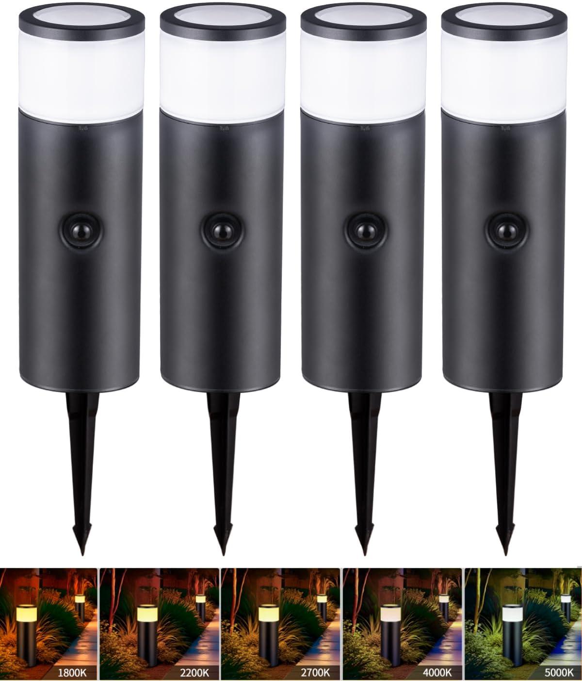 5CCT Low Voltage Bollard Pathway Lights: Adjustable Color Temp Tested for Outdoor Use