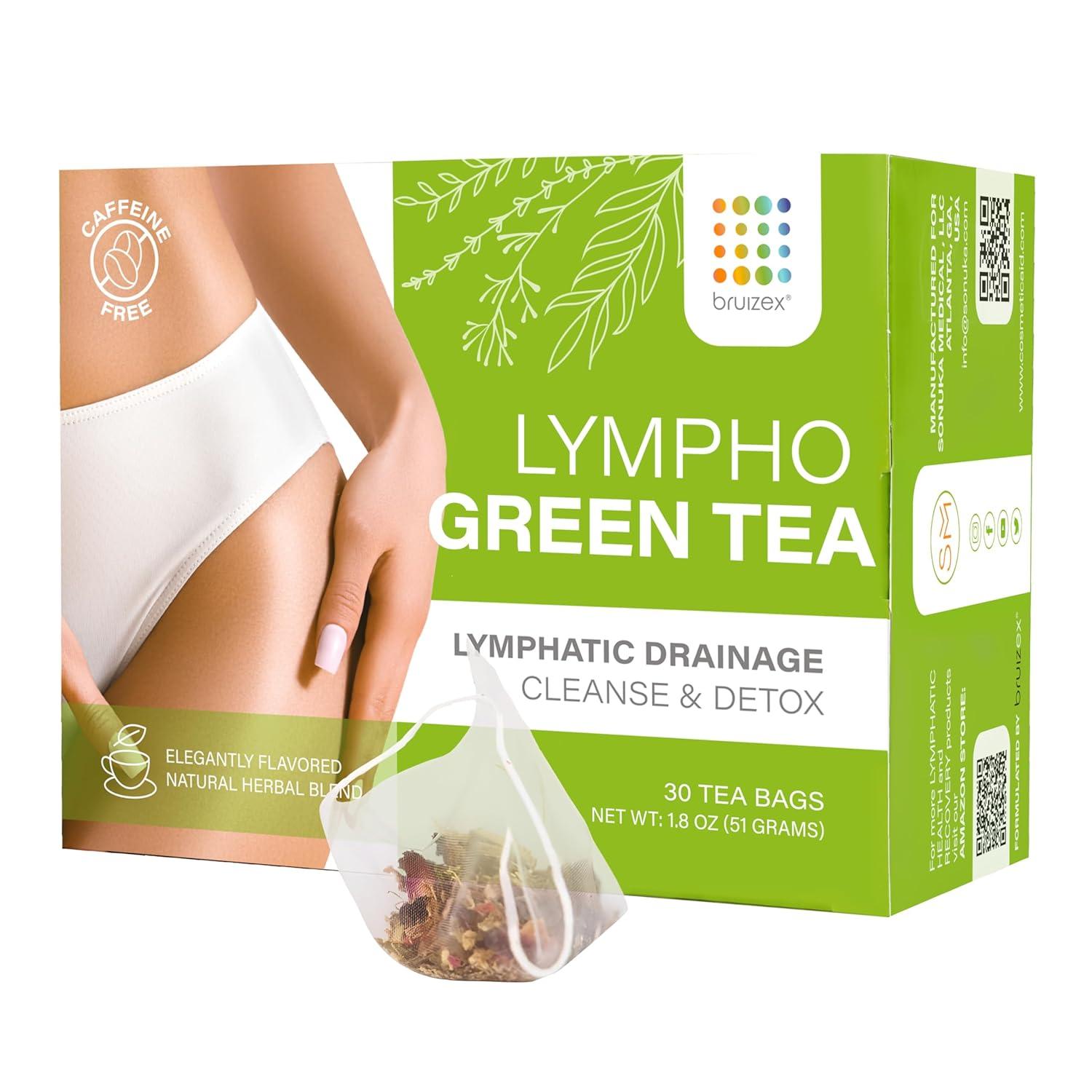 Lymphatic Showdown: Green Tea, Drainage & Herbal Blend... 30-Pack Tested for Post Surgery & Lipedema