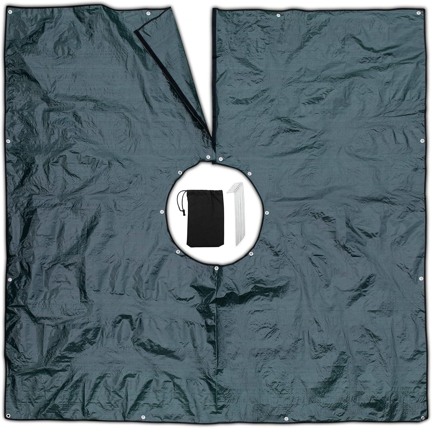 8x8ft Tarp with 22" Hole Tested vs Garden Stakes: Surprising Protection Use Case