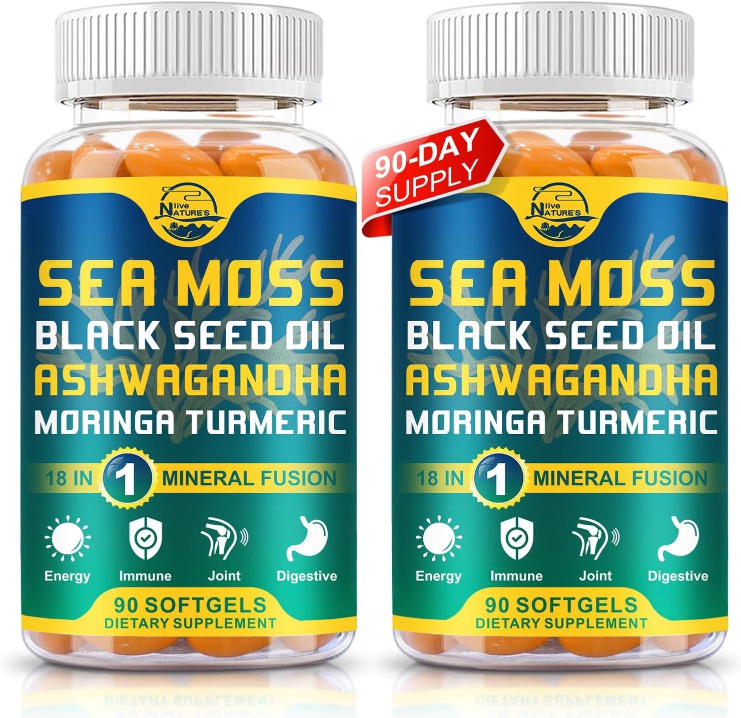 Nature's Live Sea Moss Showdown: 90 Tested for Immune, Skin, Energy with Anti-Inflammatory Gains