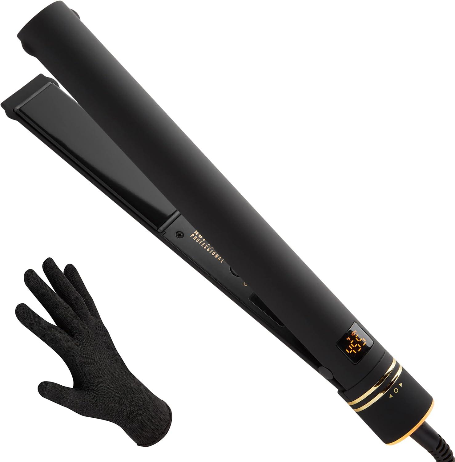 Hair Styling Showdown: Black Gold Ionic Flat Iron (Straight/Curl) - Versatile for Modern Trends