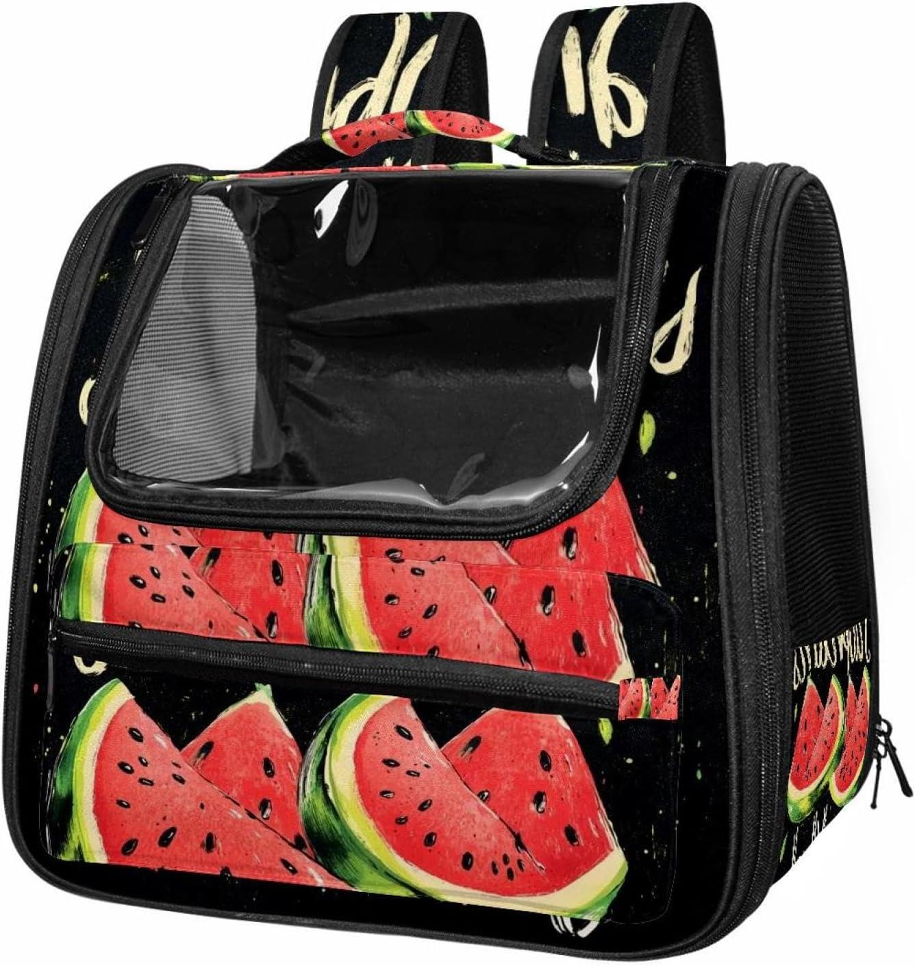 Vector Card with Watermelon vs Lettering Pet Carrier Tested for Airline Approved Travel