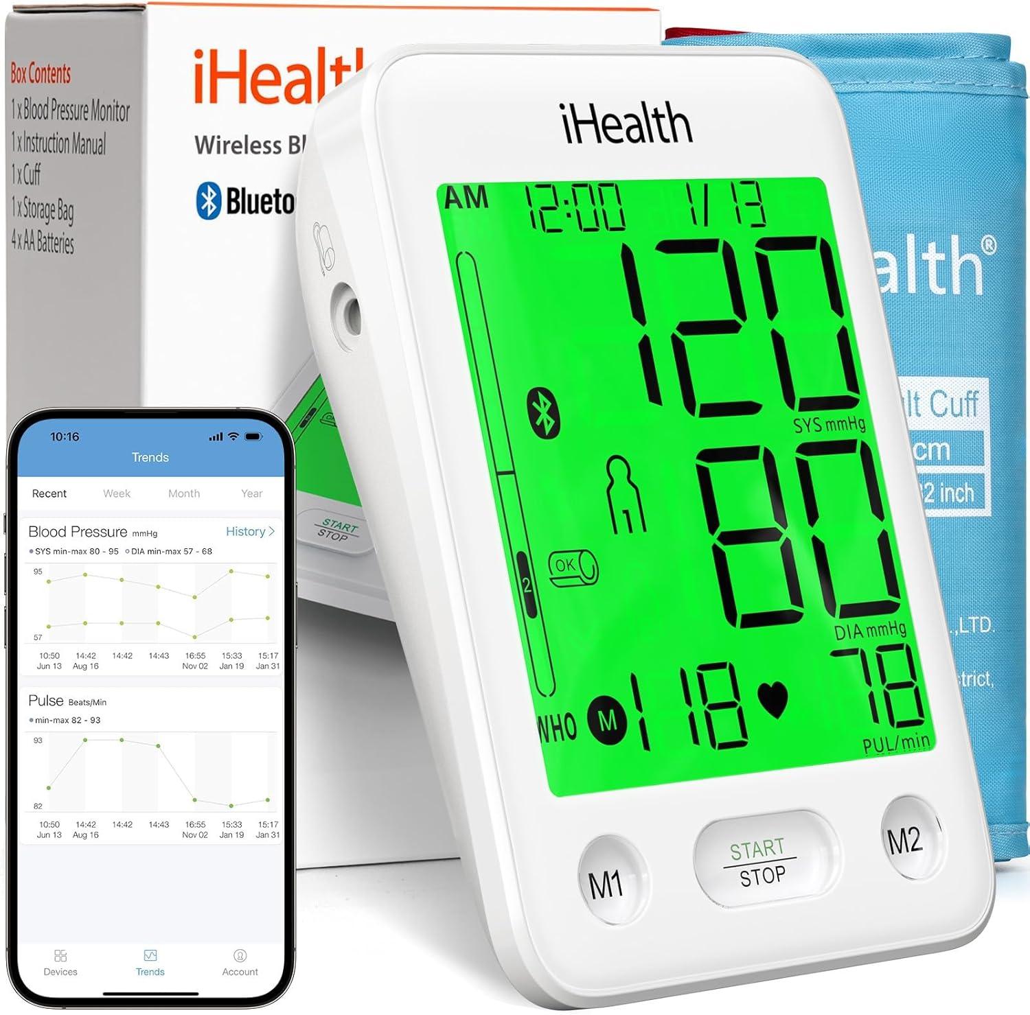 4.5" LCD, Clinically Validated Accuracy, Irregular Heartbeat Alert: iHealth Accu Luminate Tested Versus