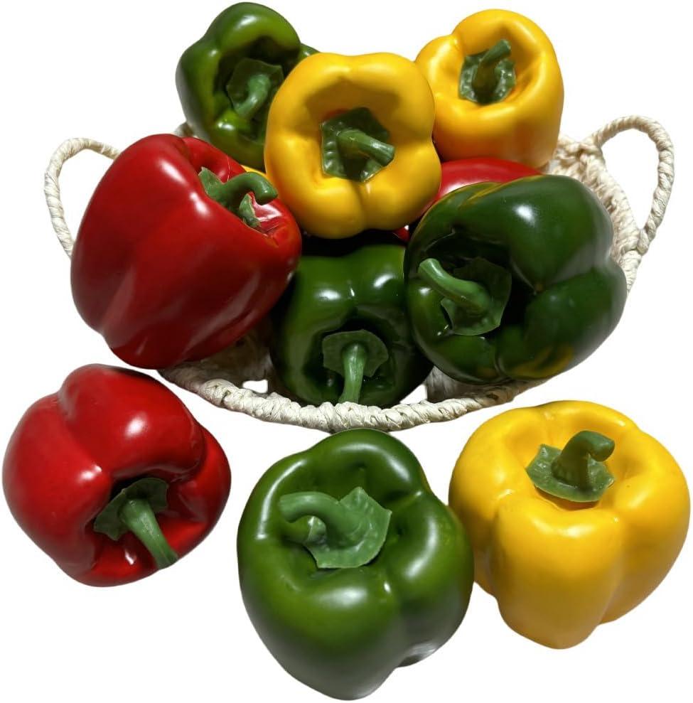 Compared: 12pcs Artificial Bell Pepper Set (Colorful) vs Seasonal Decor Use