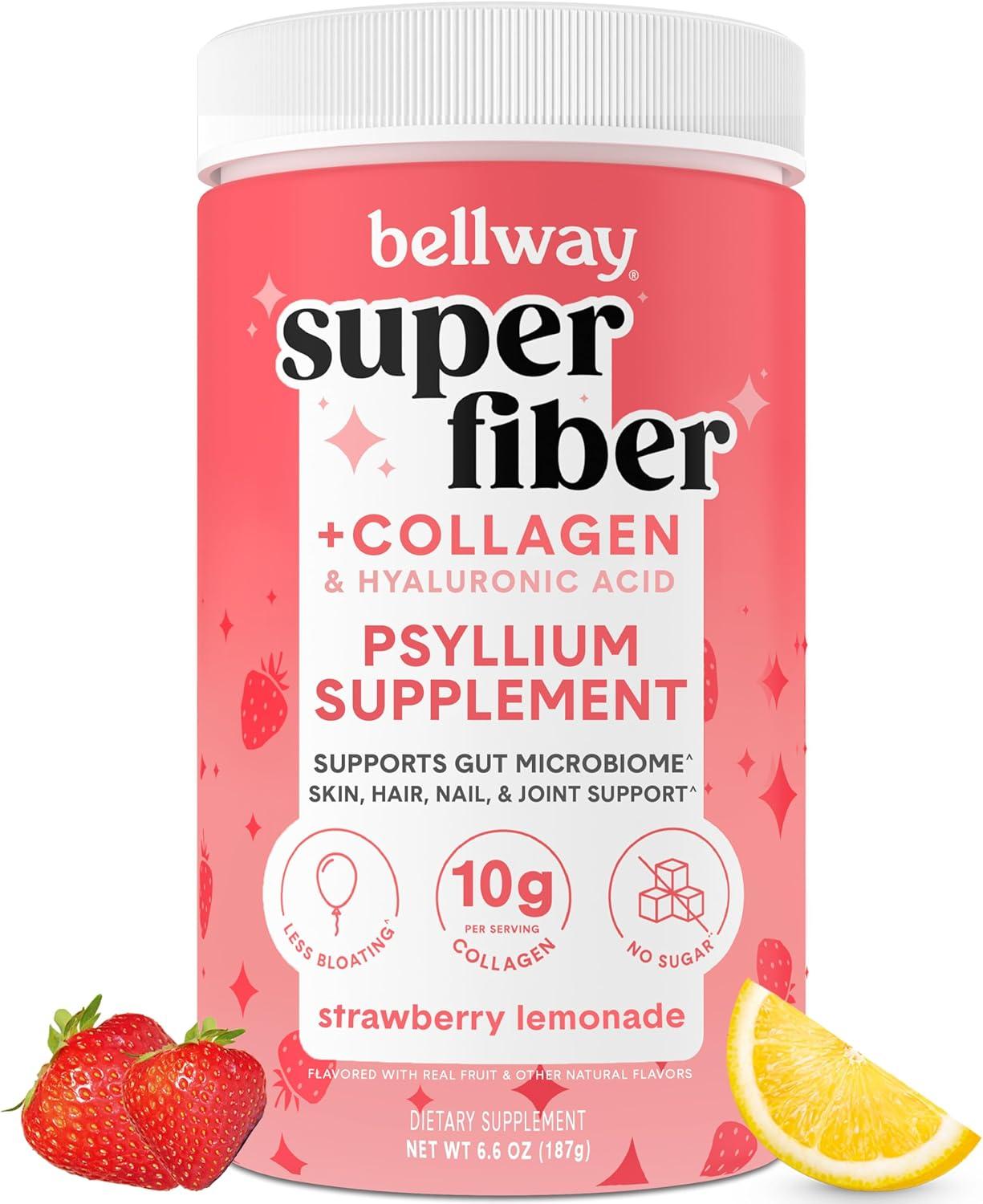 Best Psyllium Nutritional Supplement - Bellway Super Fiber Powder + Collagen