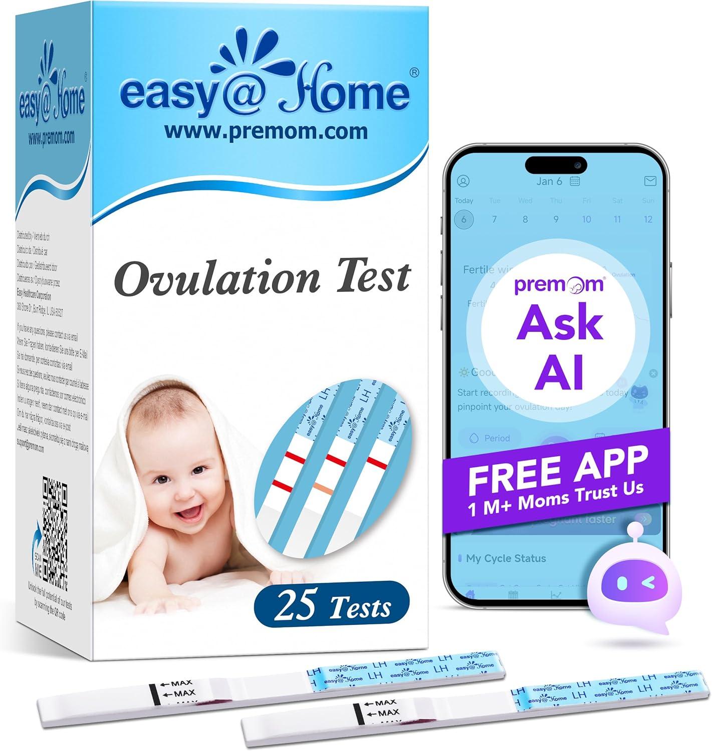 Best Fertility Tests - Easy@Home Ovulation Test Strips, 25 Pack Review