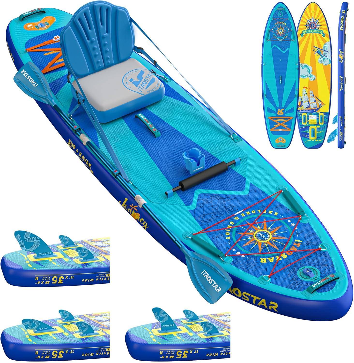 Skatinger vs iTAOSTAR: Tested Kayak-Style SUPs for Longer Trips