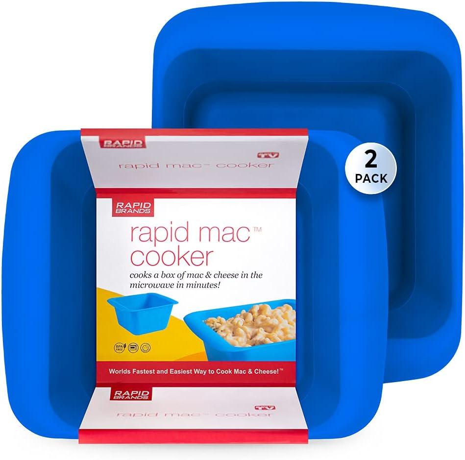 Best Home & Kitchen - Rapid Mac Cooker | Microwave Macaroni & Cheese in 5 Minutes | Perfect for Dorm, Small Kitchen or Office | Dishwasher Safe, BPA-Free | Blue, 2 Pack Review
