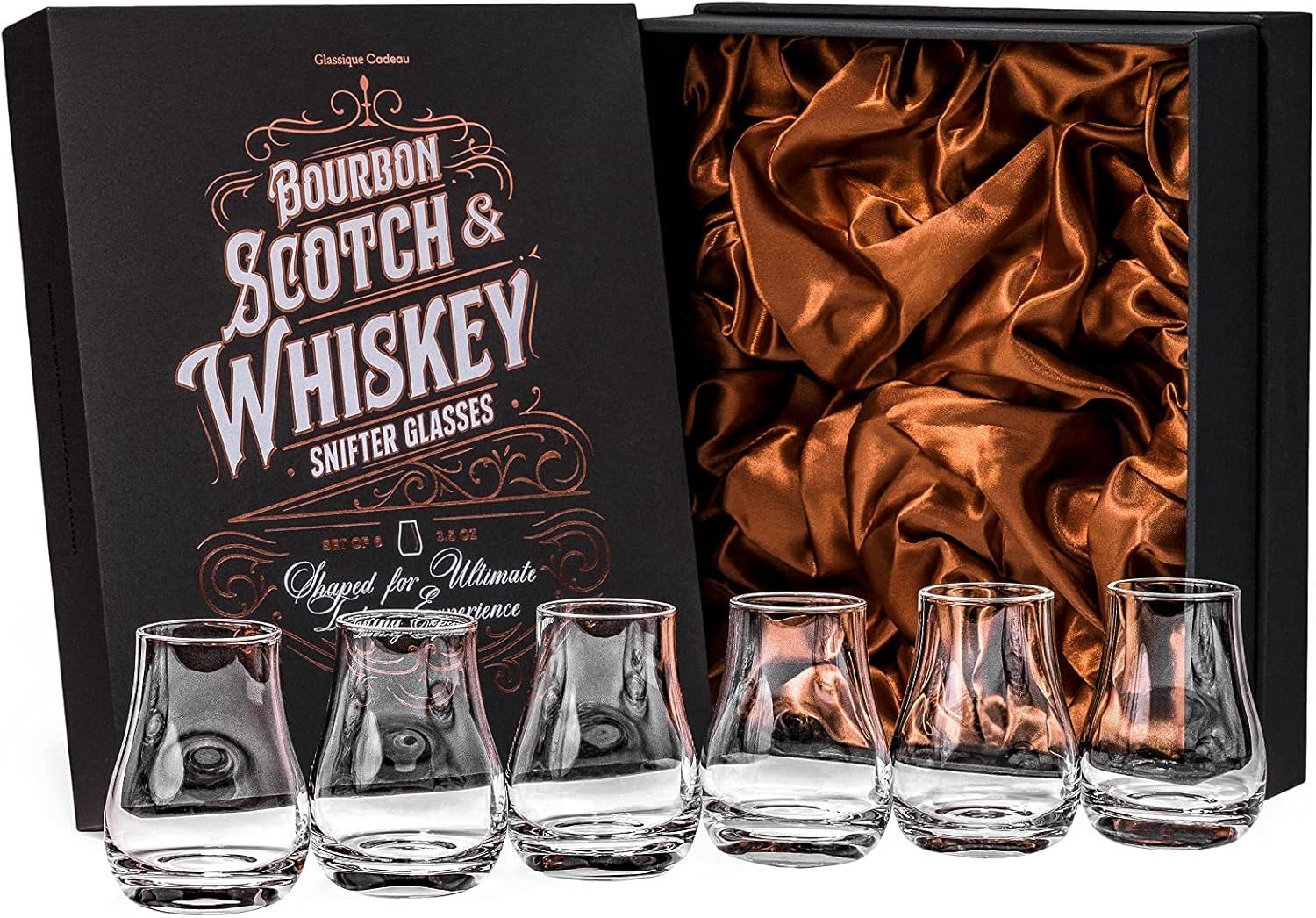 Best Tasting Glasses - Whiskey, Scotch, Bourbon | Set of 6 | Professional 3.5 oz