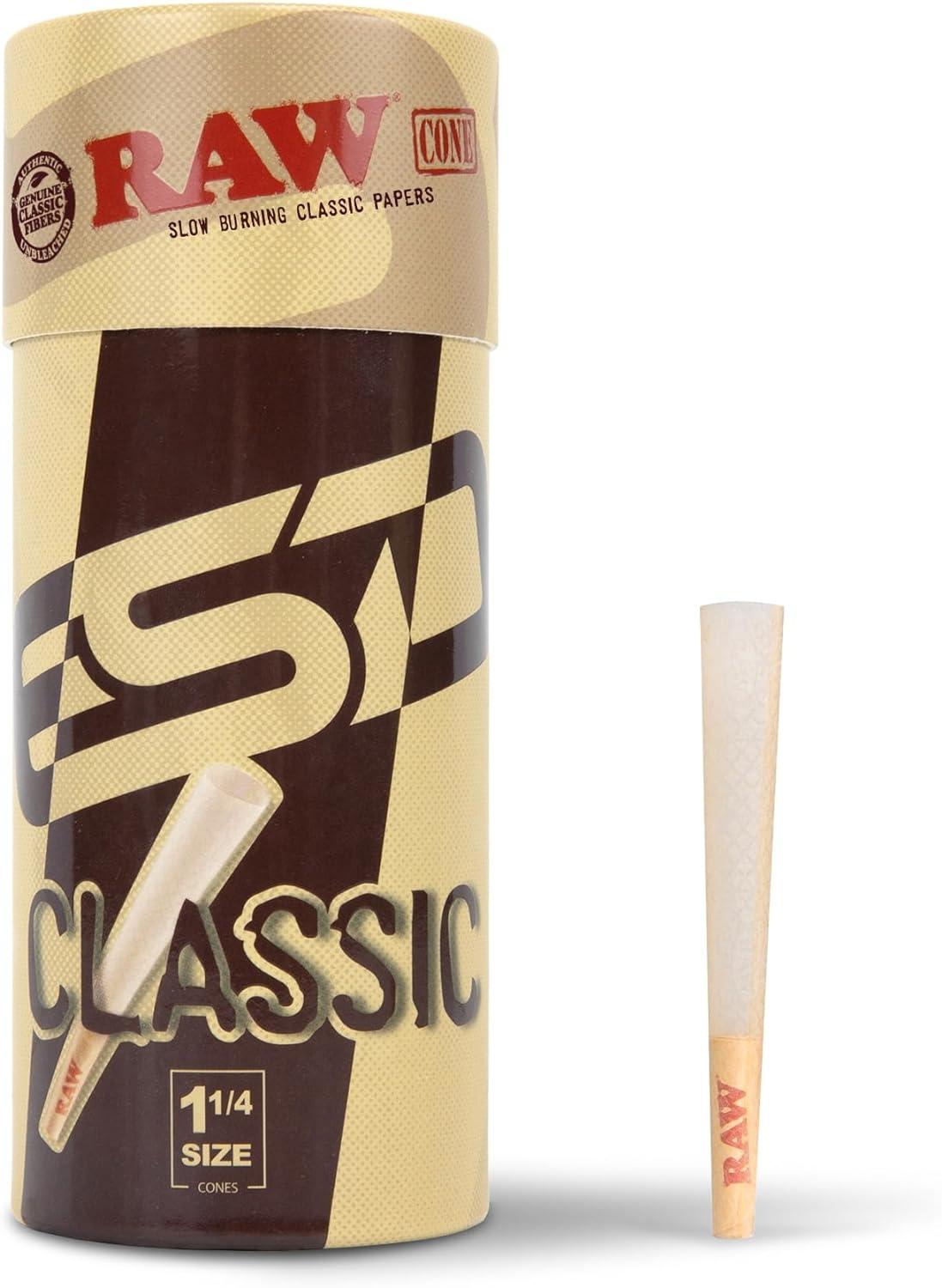 Best Rolling Papers - RAW Cones Classic 1-1/4 Size 50 Pack Slow Burning Review