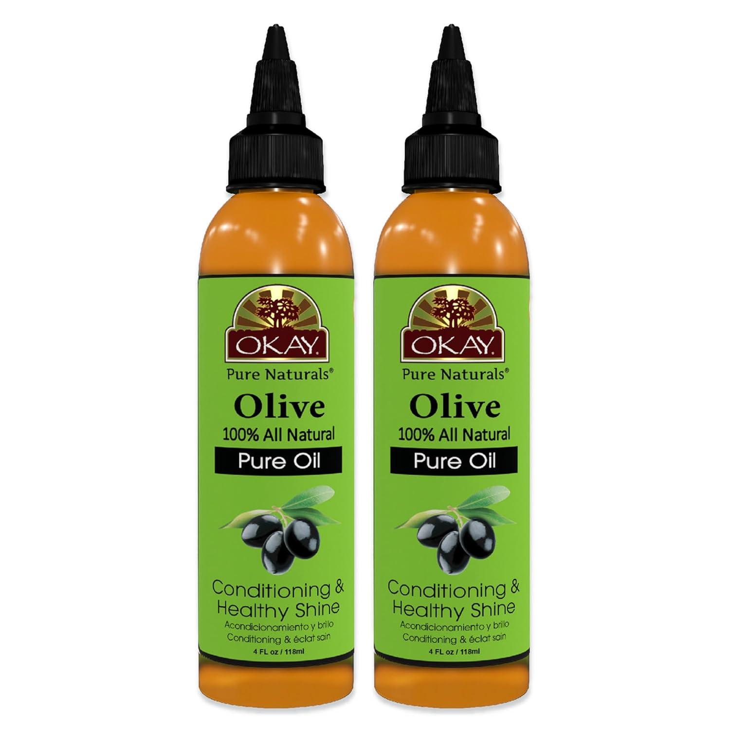 Best Olive Oil - Okay 100% Pure Natural for Skin & Hair, Massage, Hair Growth - 4 Fl Oz (Pack of 2) Review