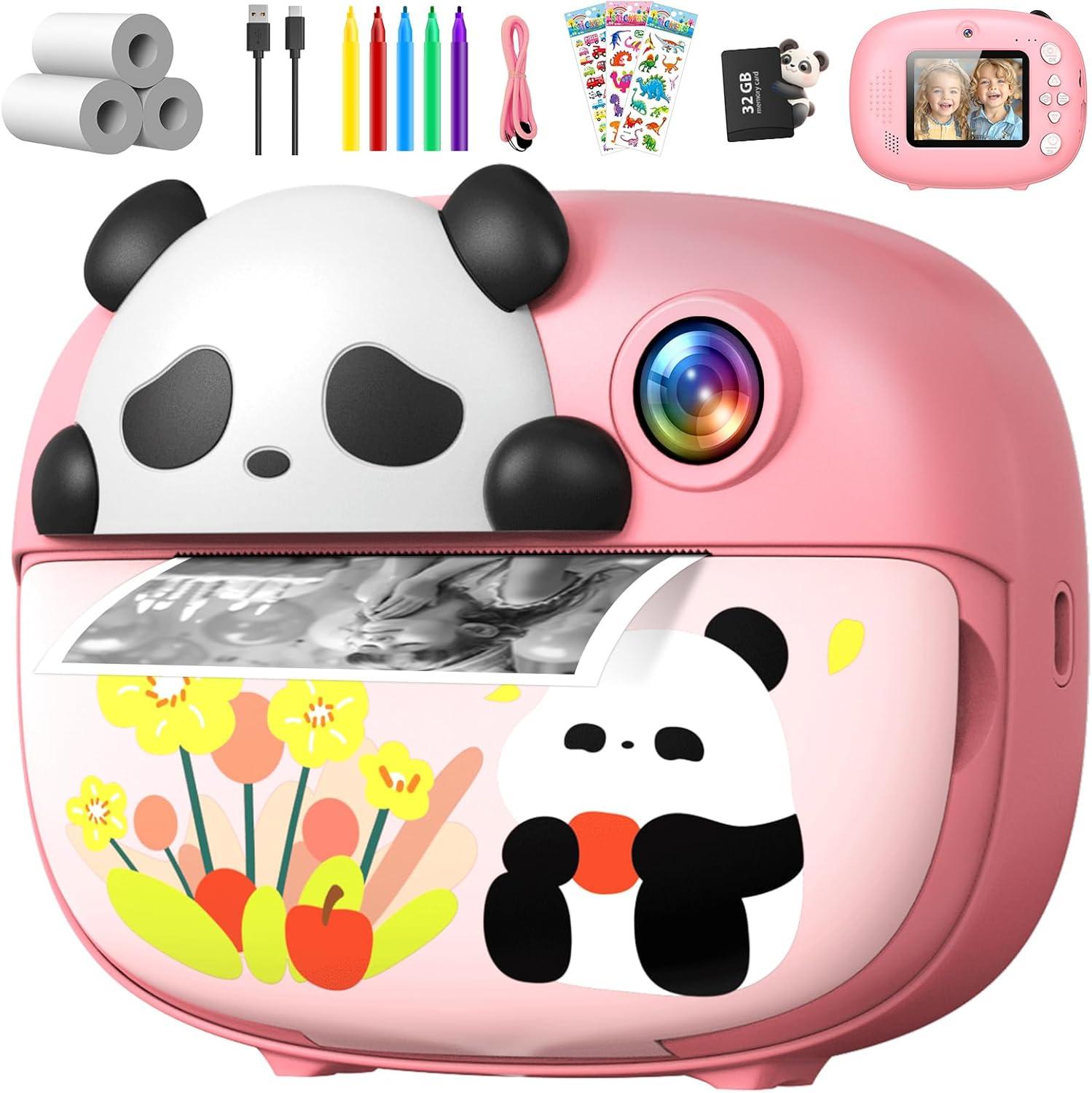 Surprising Instant Print Camera for Kids: 32GB Storage & Doodle Fun!