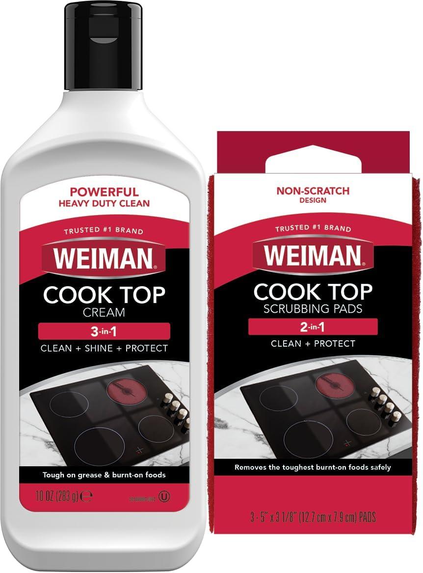 Surprising Eco-Friendly Power: Weiman 3-Piece Cooktop Cleaner Bundle Tested for Shine
