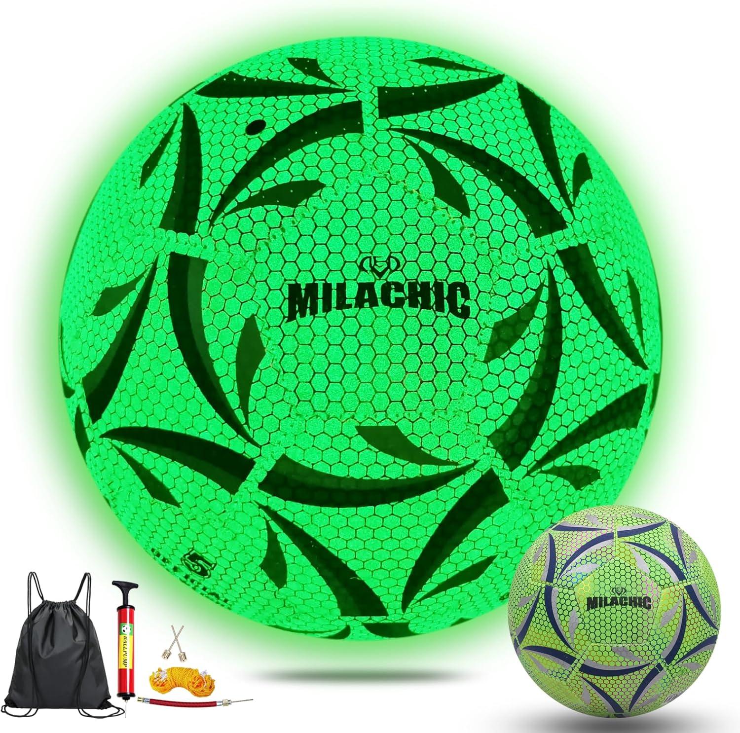 Glow Soccer Ball Tested in Dark Conditions