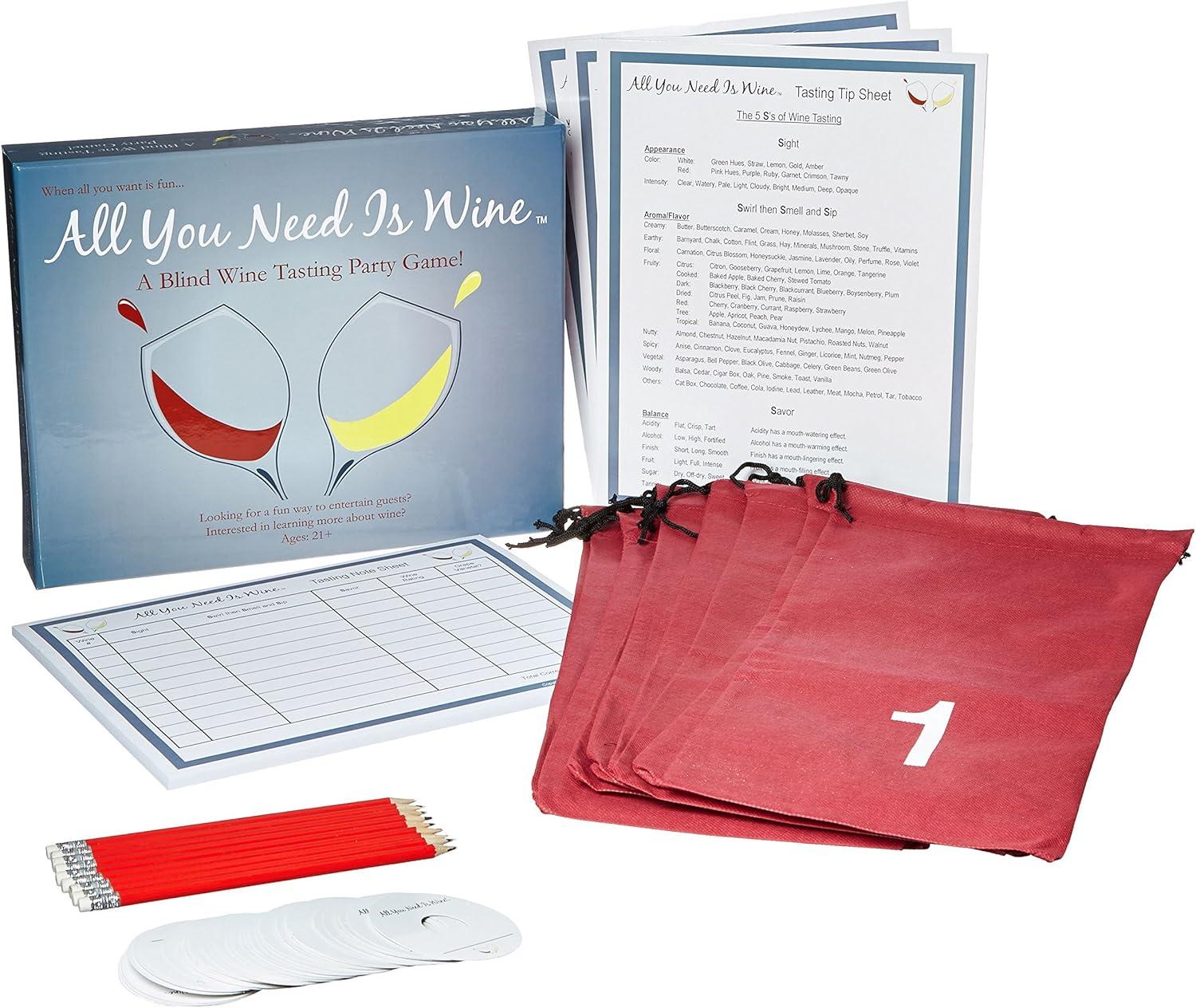 Best Wine Game - ALL YOU NEED IS WINE A Blind Tasting Party Kit Review