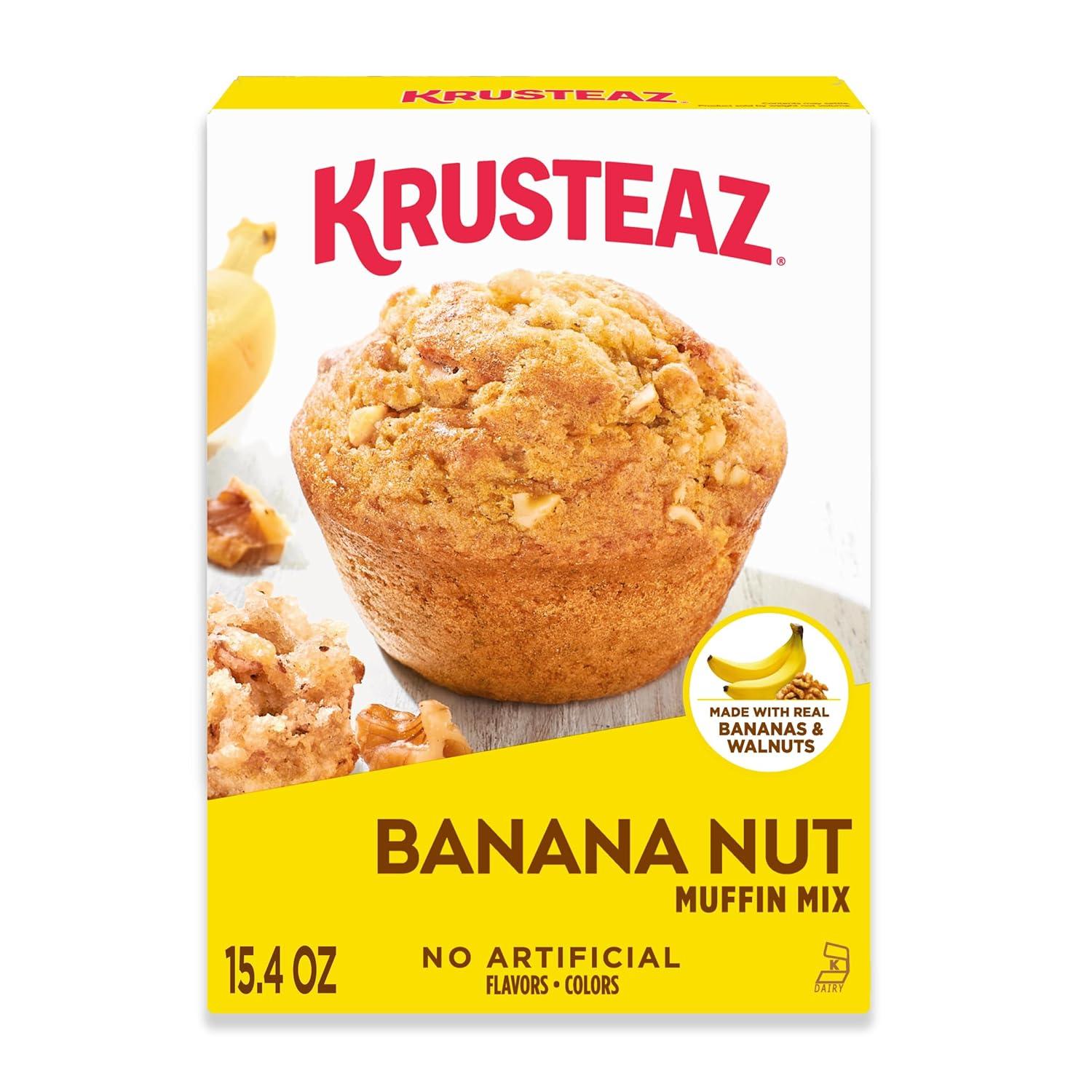 Best Muffin Mix - Krusteaz Banana Nut Muffin Mix, Made With Real Bananas and Walnuts, 15.4 oz Box Review