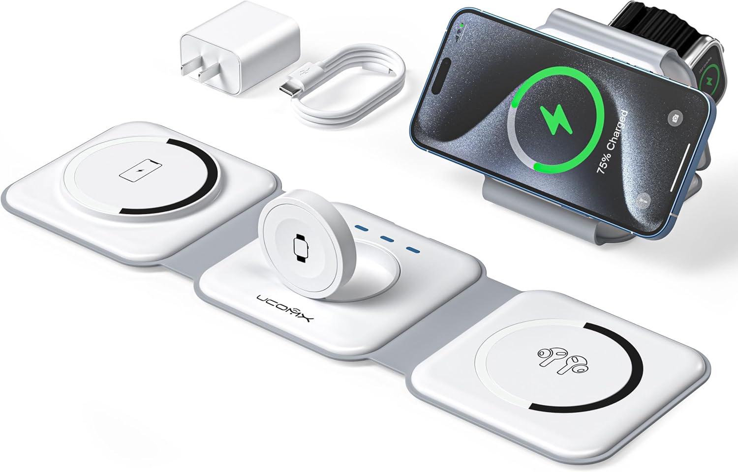 Best Wireless Charger - UCOMX 3 in 1 Folding Travel Charger Review