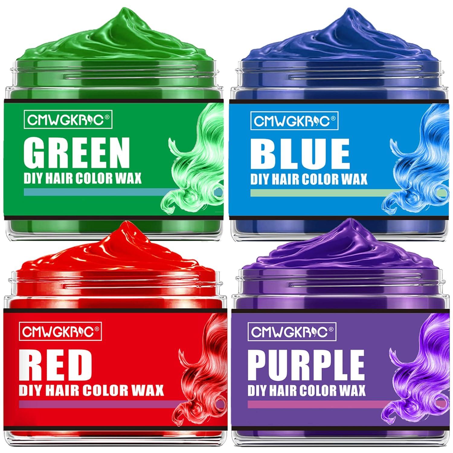 Best Top-Rated Hair Color Wax - 4 Colors Temporary Hair Color with Instant Dye & Wax Review