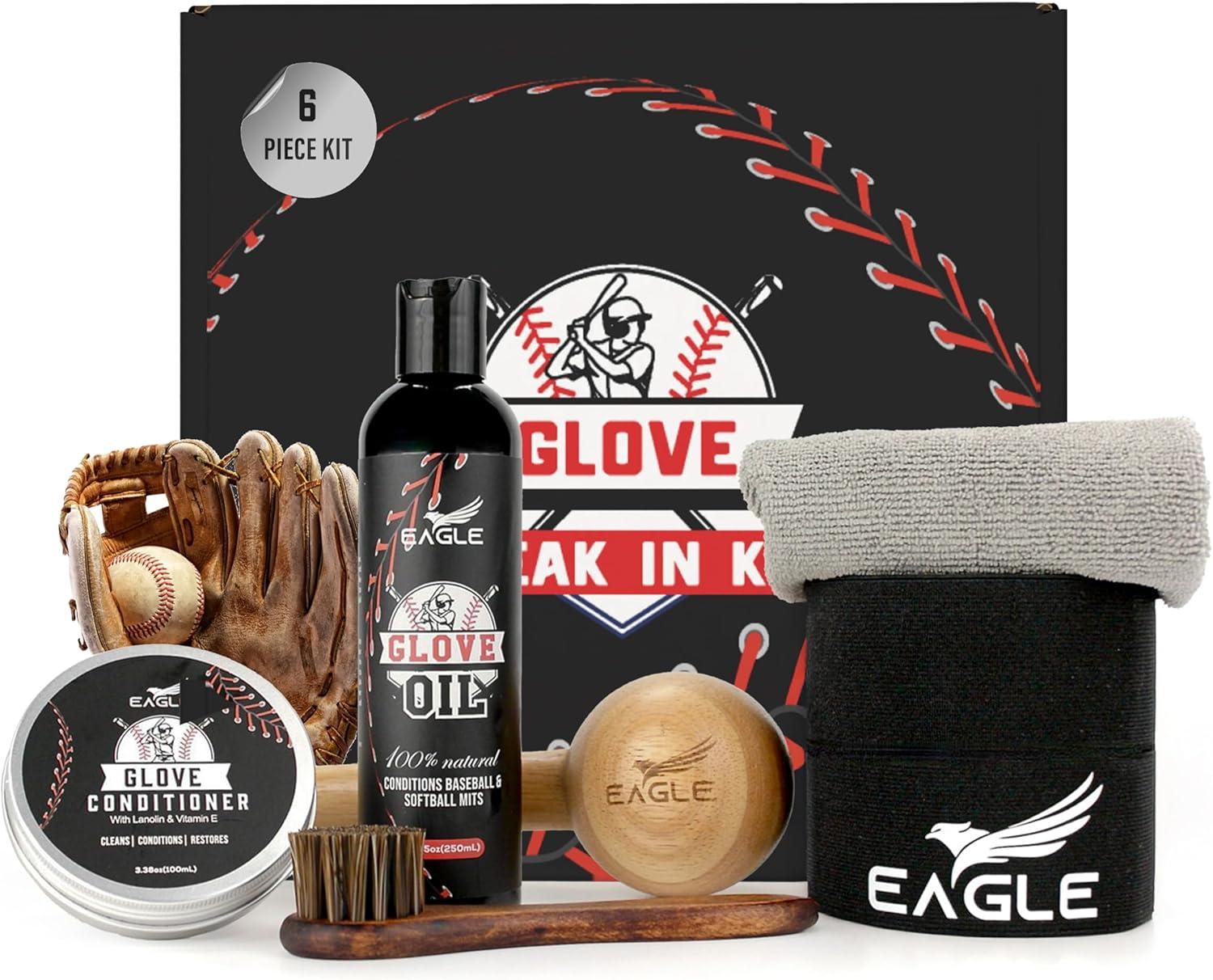 Best Baseball Glove Care Kit - Eagle Break In Oil, Conditioner, Mallet & More Review