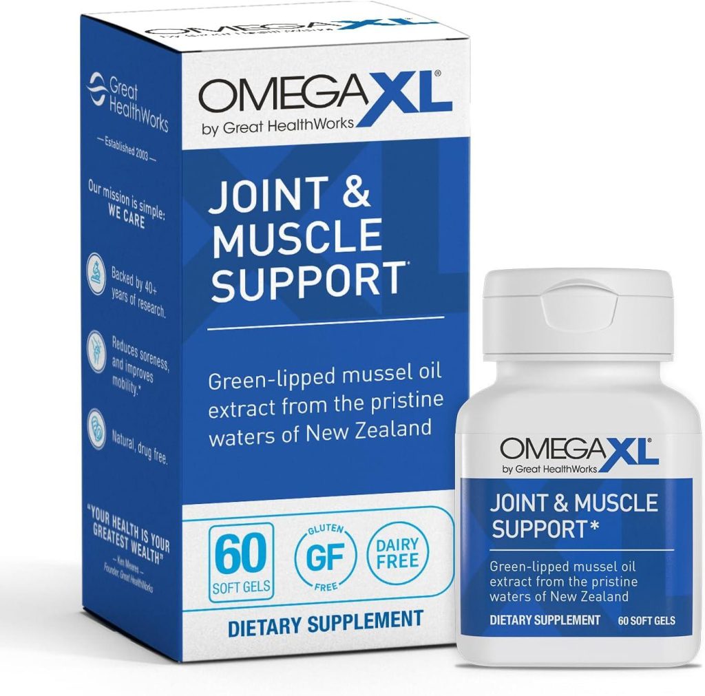 Best Joint Support – OmegaXL Mussel Oil for Muscle Pain Relief, Mobility