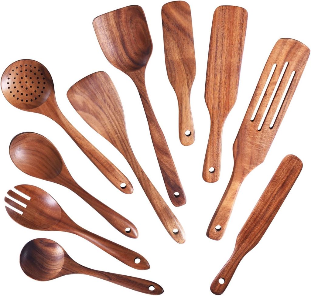 Best Kitchen Utensils – GUDAMAYE 10 PCS Wooden Spoons Review