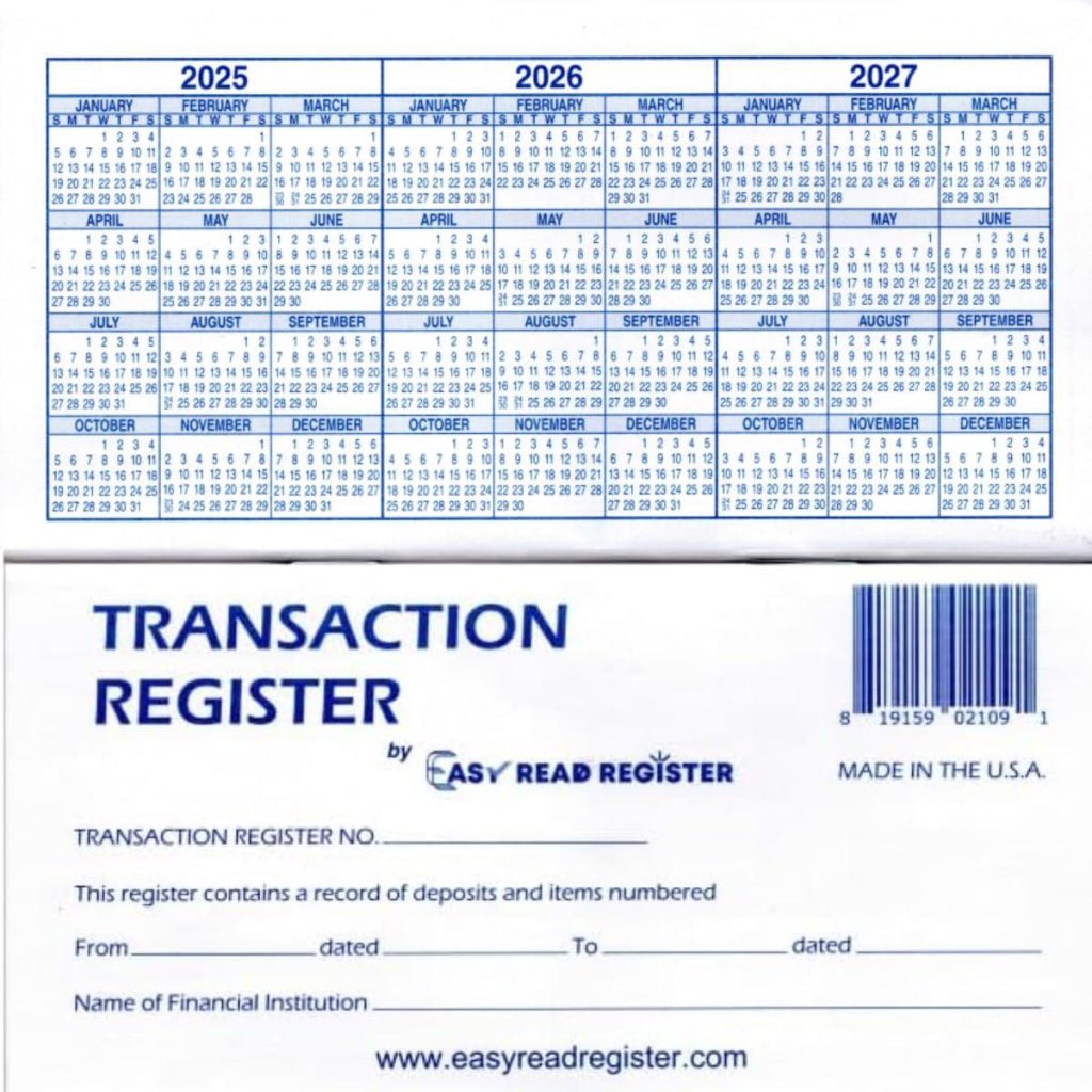 Best Checkbook Register – Easy Read Register 12 Check Registers Review