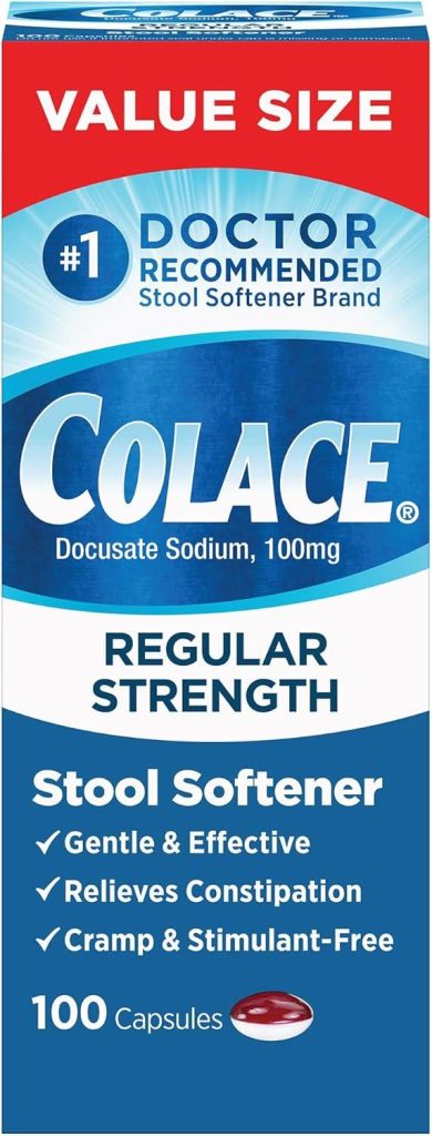 Best Stool Softener – Colace Stool Softener 100 mg, 100 Capsules Review