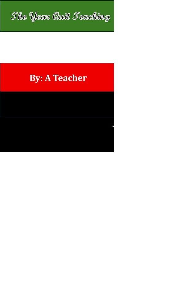 Best Life Lessons – The Year I Quit Teaching: Quiet Quitting Review